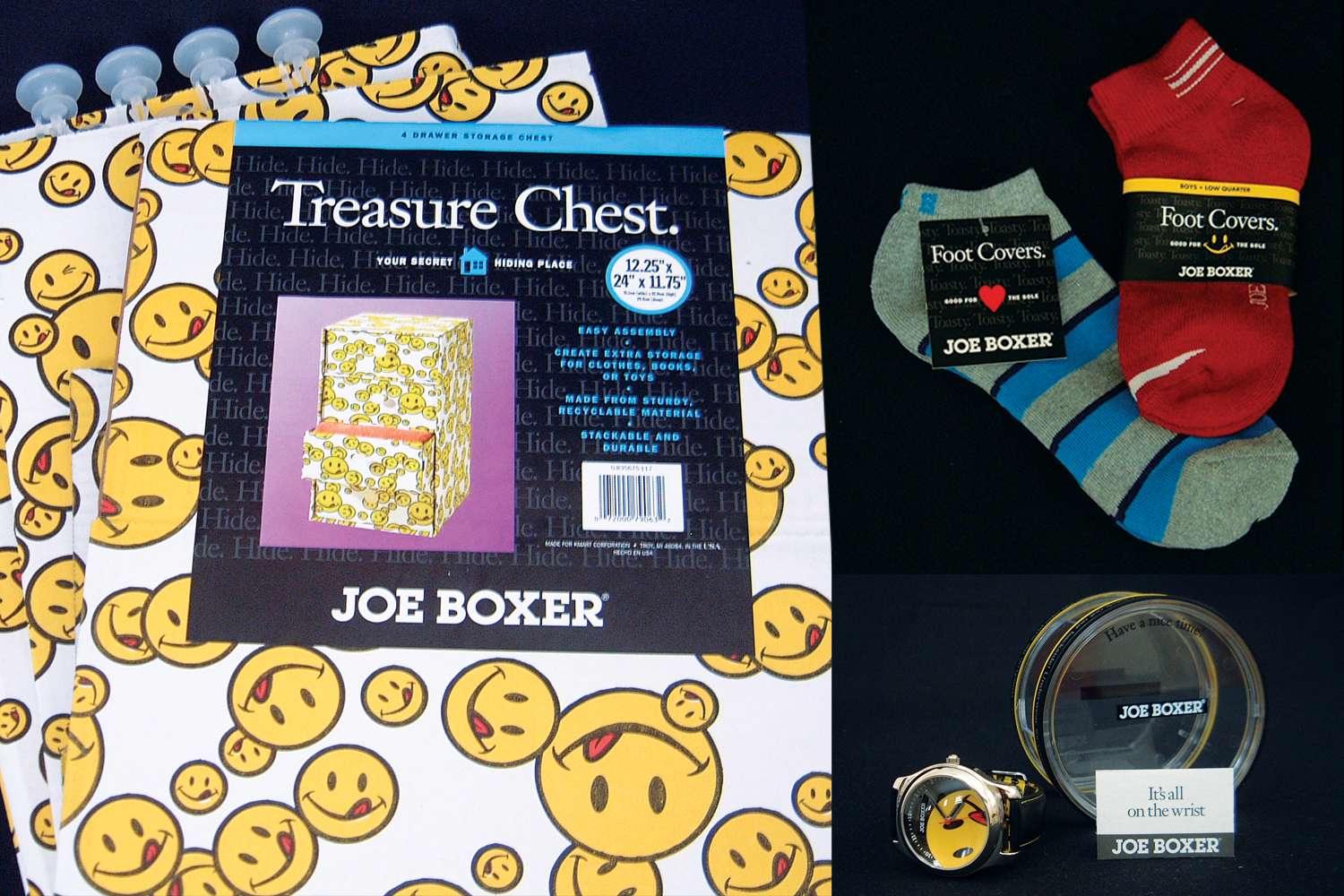   PACKAGING/NAMING &nbsp;| Home and apparel SKUs for Joe Boxer lifestyle products. 