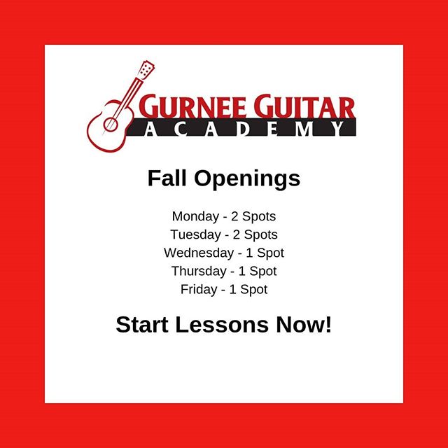 Get in now before they're gone!

#gurnee #libertyville #grayslake #guitar #guitars #guitarist  #guitarplayer #music #musician  #guitarlessons #guitarlesson #lesson #lessons