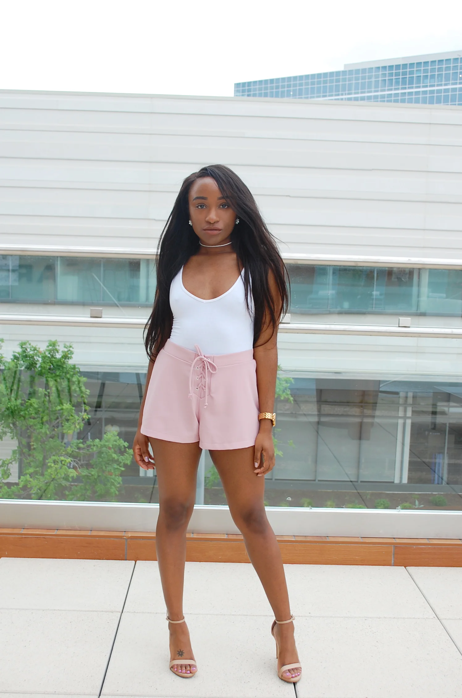 Lovely Little Lace Up Shorts 