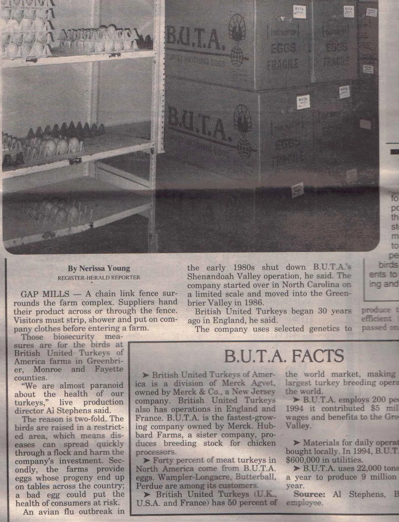 B. U. T. A. International Turkey Complex Based in the Greenbrier Valley 