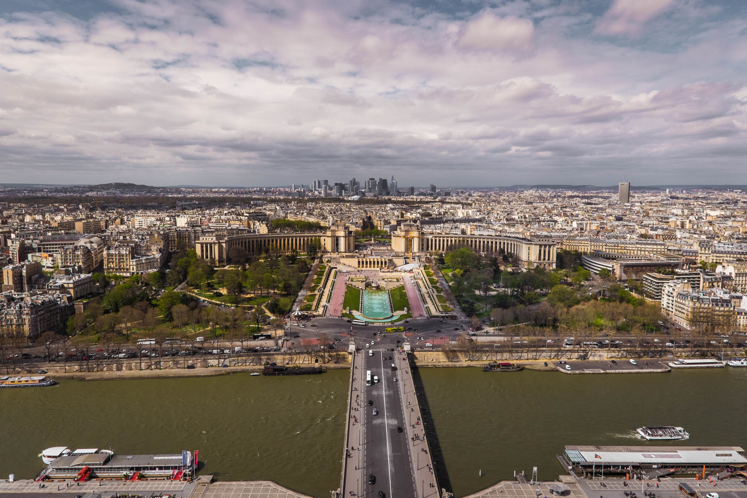   Paris, France &nbsp;-  View from the top, Eiffel Tower   