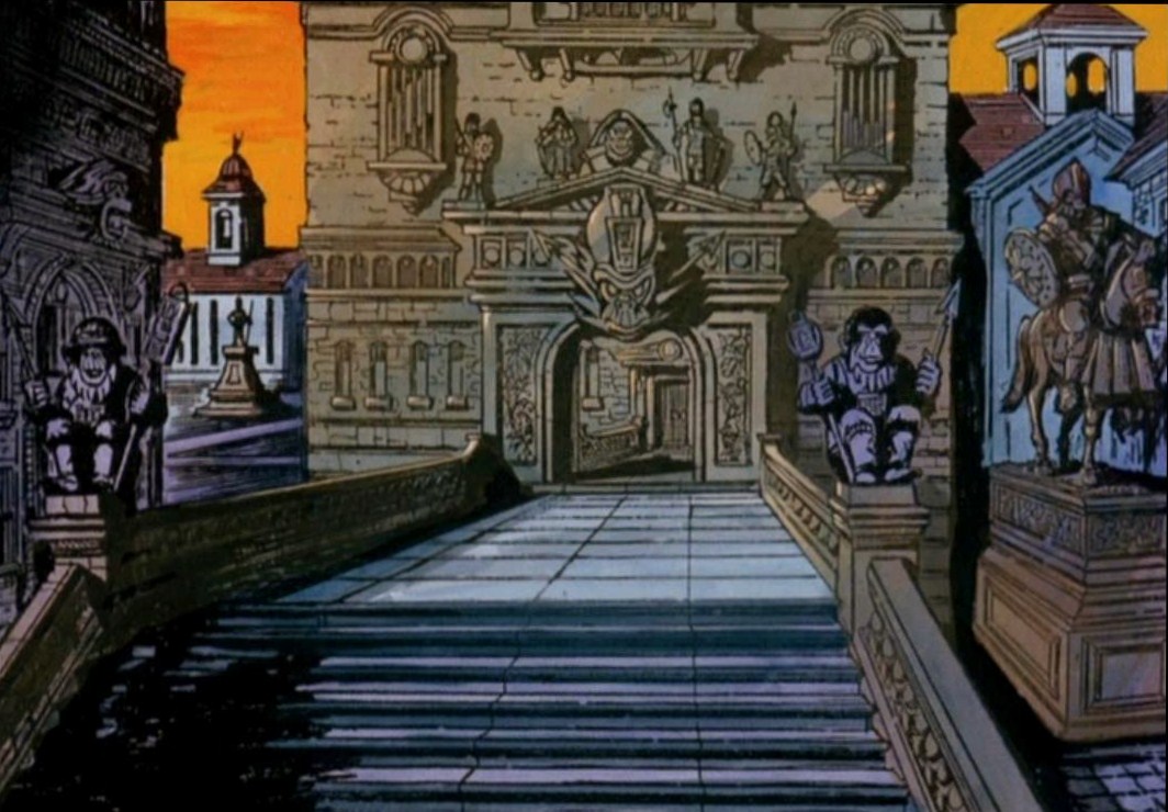 Despite low production values, the animated series had particularly interesting background paintings, albeit very often reused. 