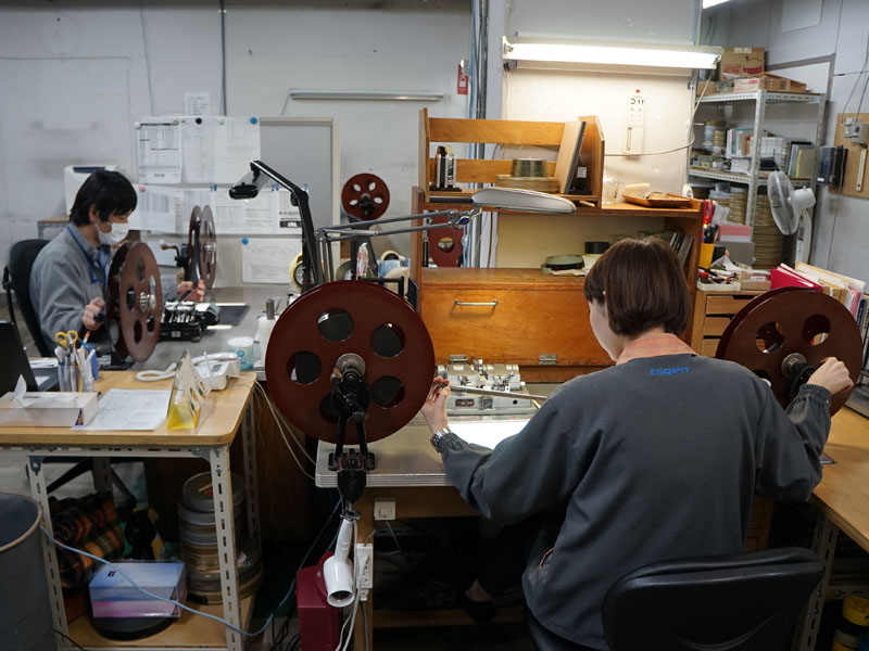 Film masters of Seven Samurai are inspected at Toho (Image: AV Watch Japan)