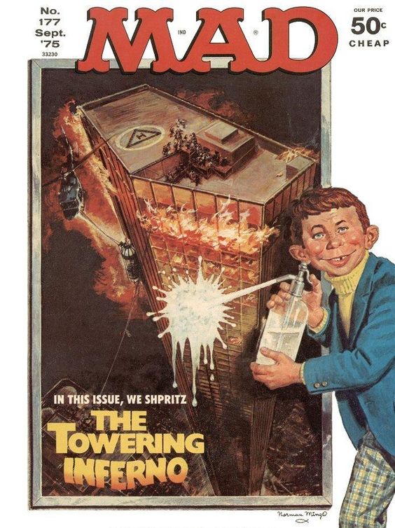 'The Towering Inferno', September 1975 by Norman Mingo.