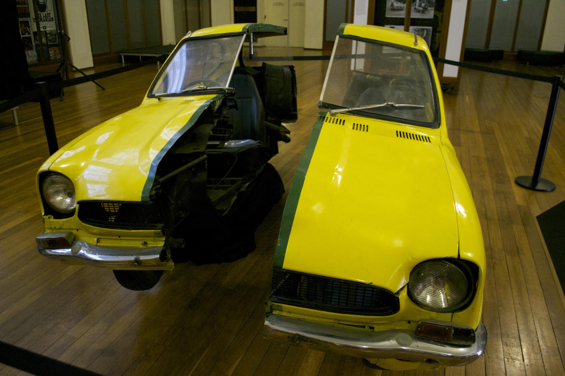 MALCOLM'S GETAWAY CAR: THE BEST CAR IN THE HISTORY OF MOTION PICTURES (YES, IT REALLY DOES SPLIT IN HALF--NO COMPUTER-GENERATED SPECIAL EFFECTS REQUIRED).