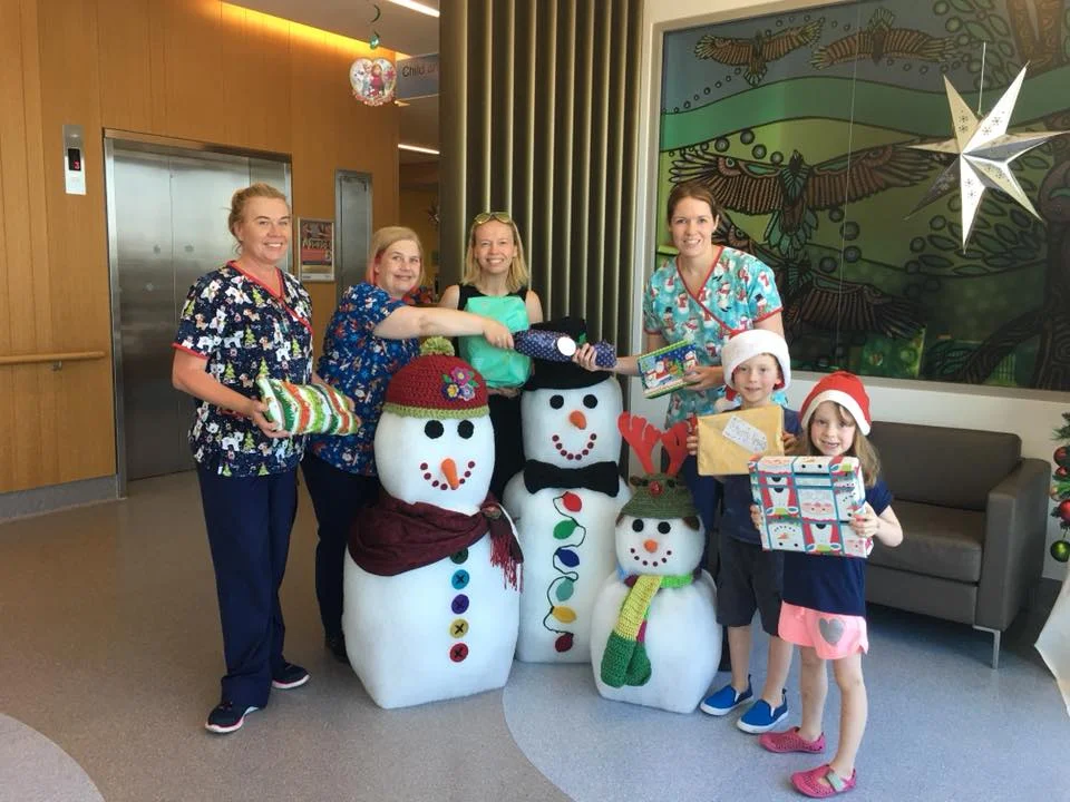 Gifts and toys being delivered to the ER and Children's Ward at RNSH. St Leonards.
