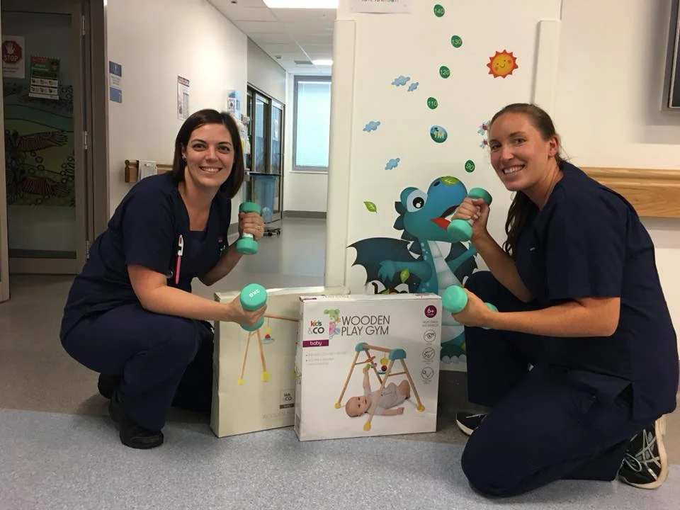 Delivering items to RNSH Paediatric Unit; soon an adolescent program focusing predominantly on mental health illnesses and obesity will commence in the unit. We have donated the following items to the unit. - 2 yoga mats - A hand electric mixer - A NutriBullet - a variety of hand weights - Kitchen appliances
