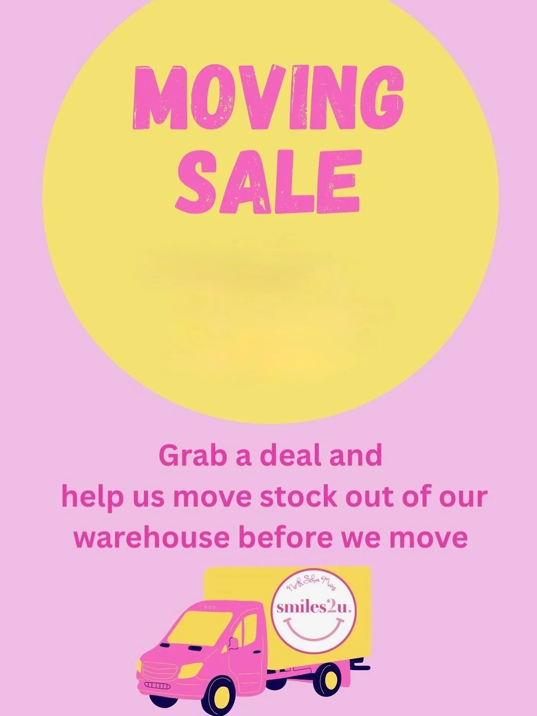 We’re getting ready to move so it’s time for some great deals! 
Help us clear stock and support Smiles2U before the big move.
Link in bio.
https://www.northshoremumssmiles2u.com/moving-sale
.
.
.
.
#linkinbio✔️ #movingsale📦 #smiles2u