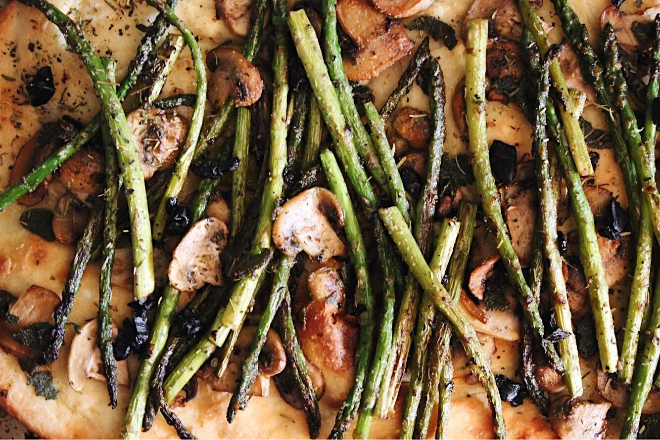 Mushroom, Sage & Asparagus Flatbread