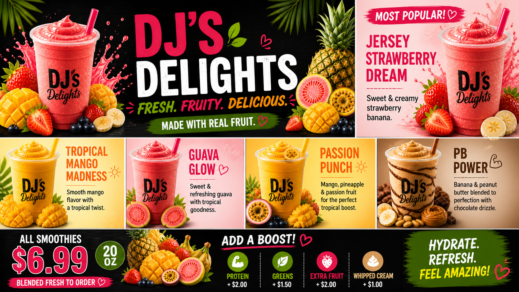 Smoothie Menu Options