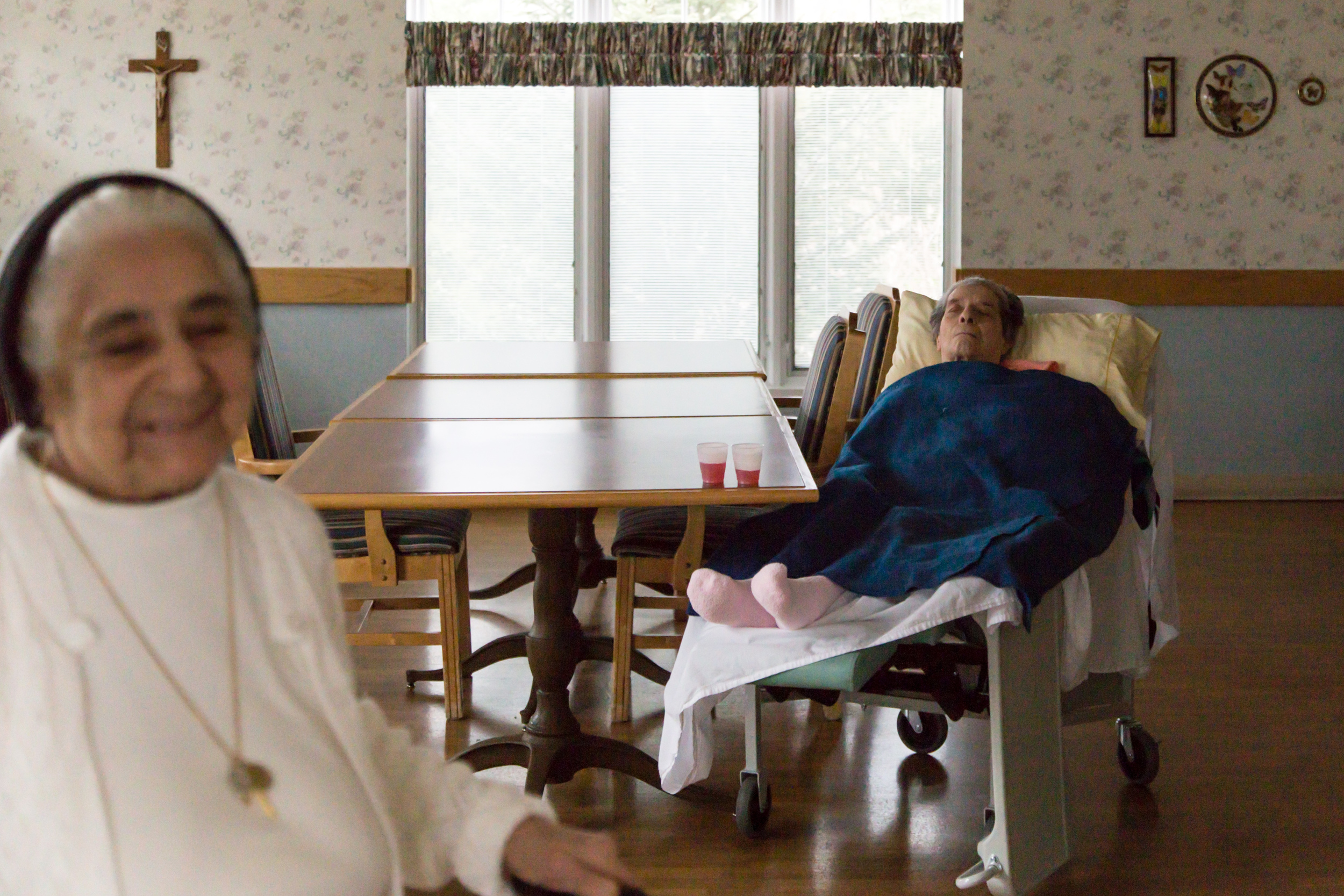  Approximately eighty aging Sisters live in the long-term care facility of Villa Walsh. They are able to maintain the opportunity to stay within the boundaries of their community encircled by Sisterly support. 