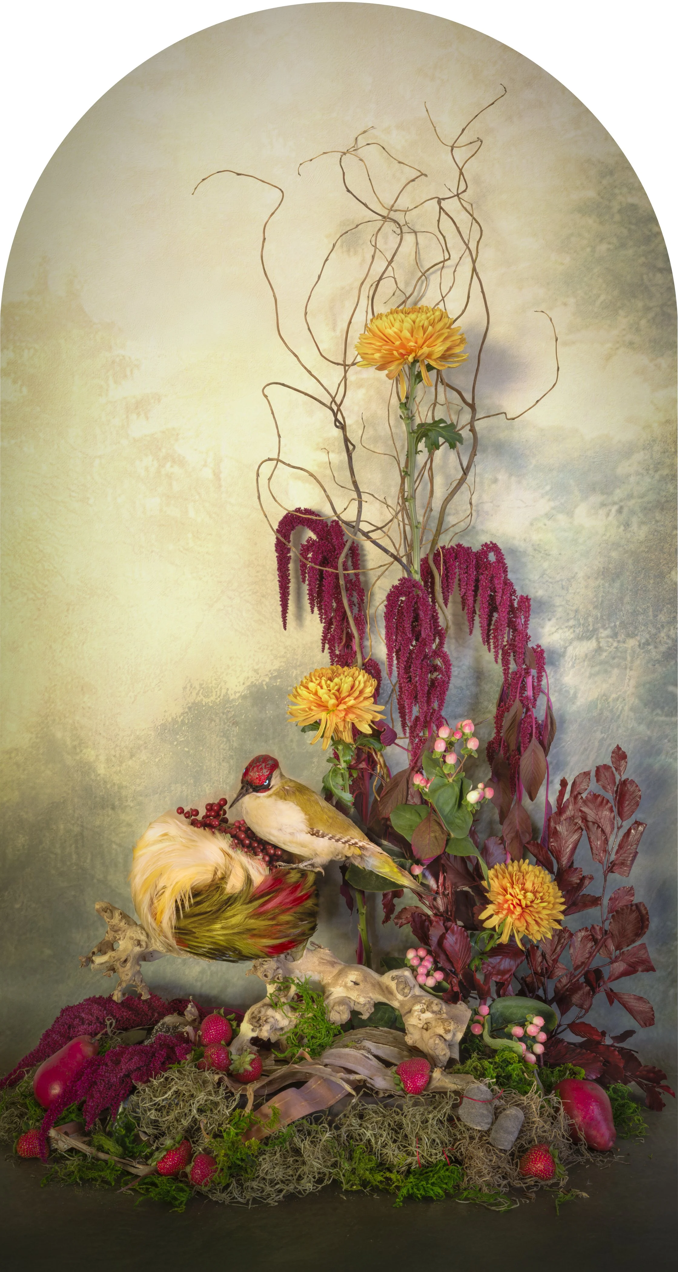 European Woodpecker with Strawberries Nesting, 2026