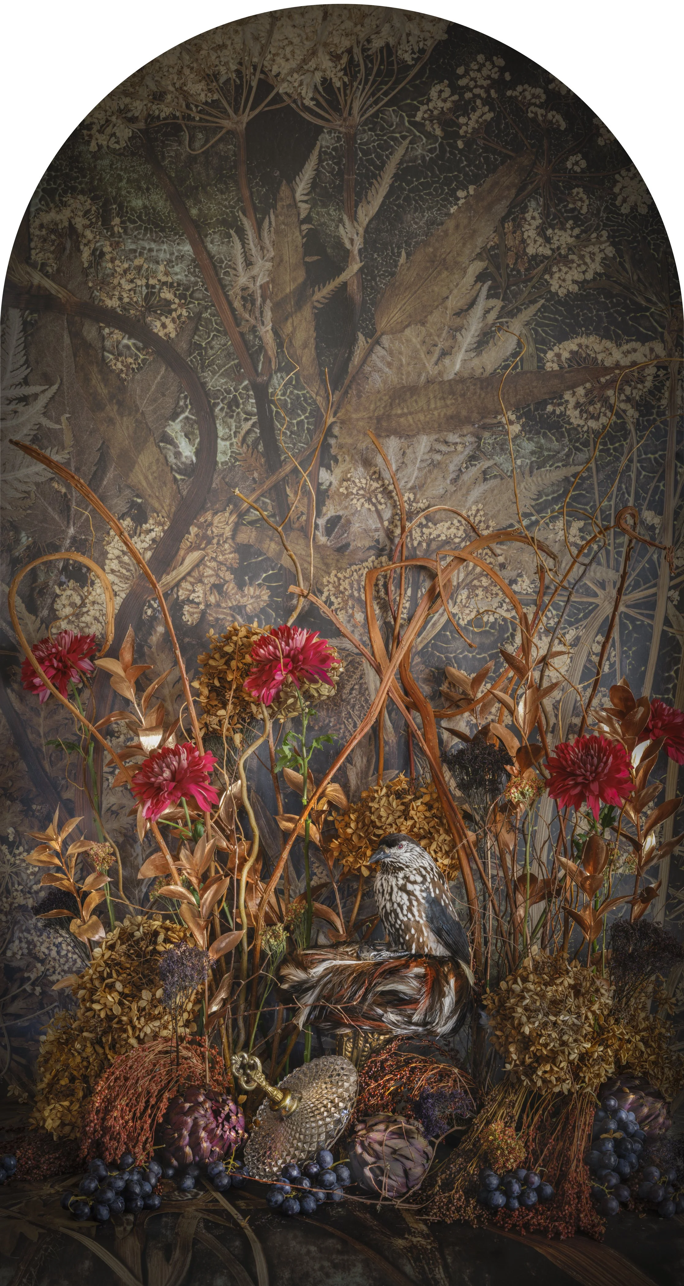 Spotted Nutcracker with Artichokes Nesting, 2026 (Copy)