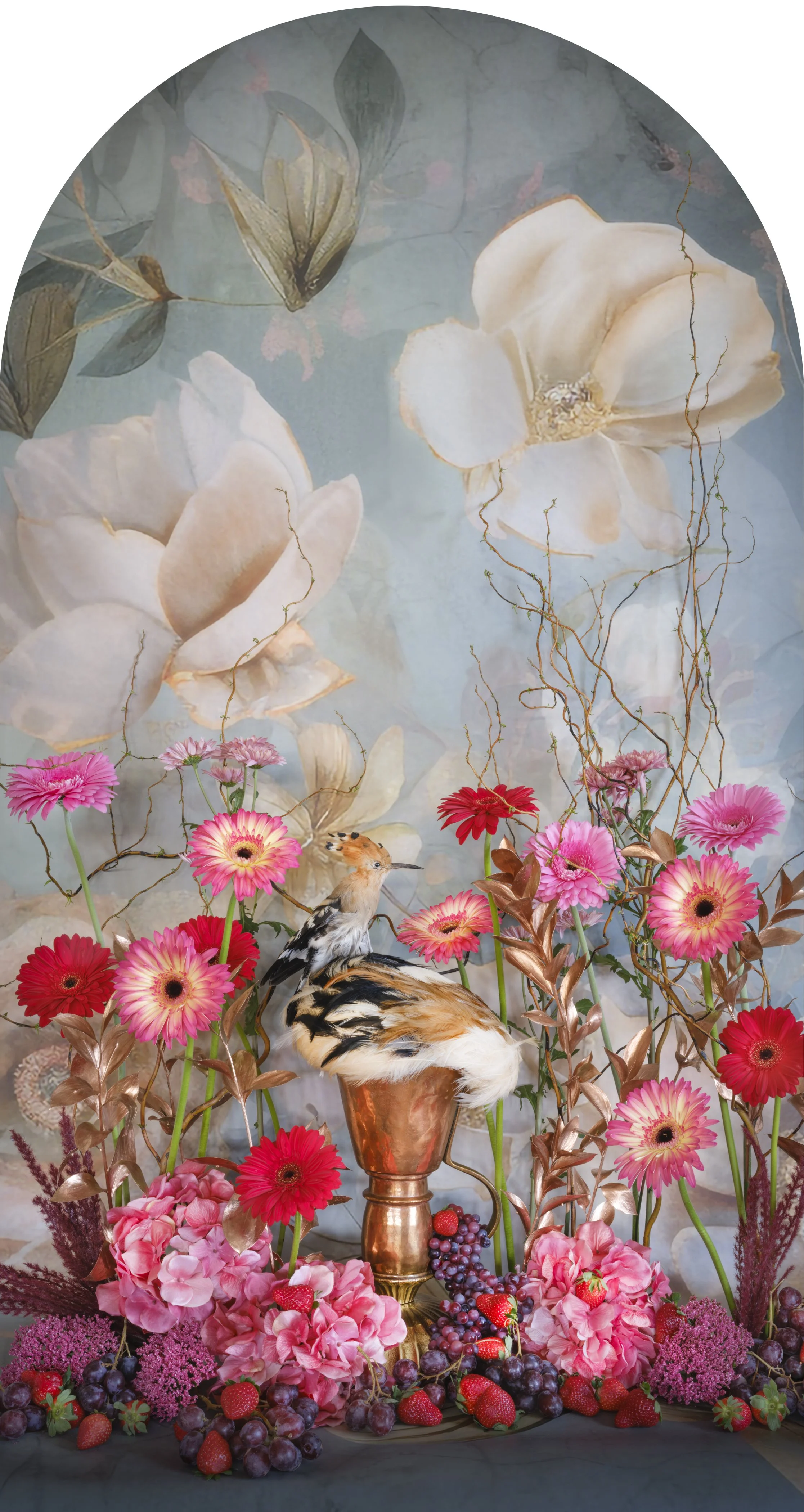 Hoopoe with Strawberry Grapes Nesting, 2026 (Copy)