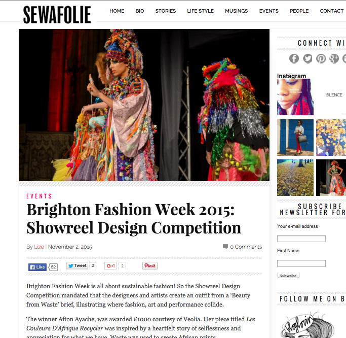 Sewafolie blog,Brighton Fashion Week october 2015