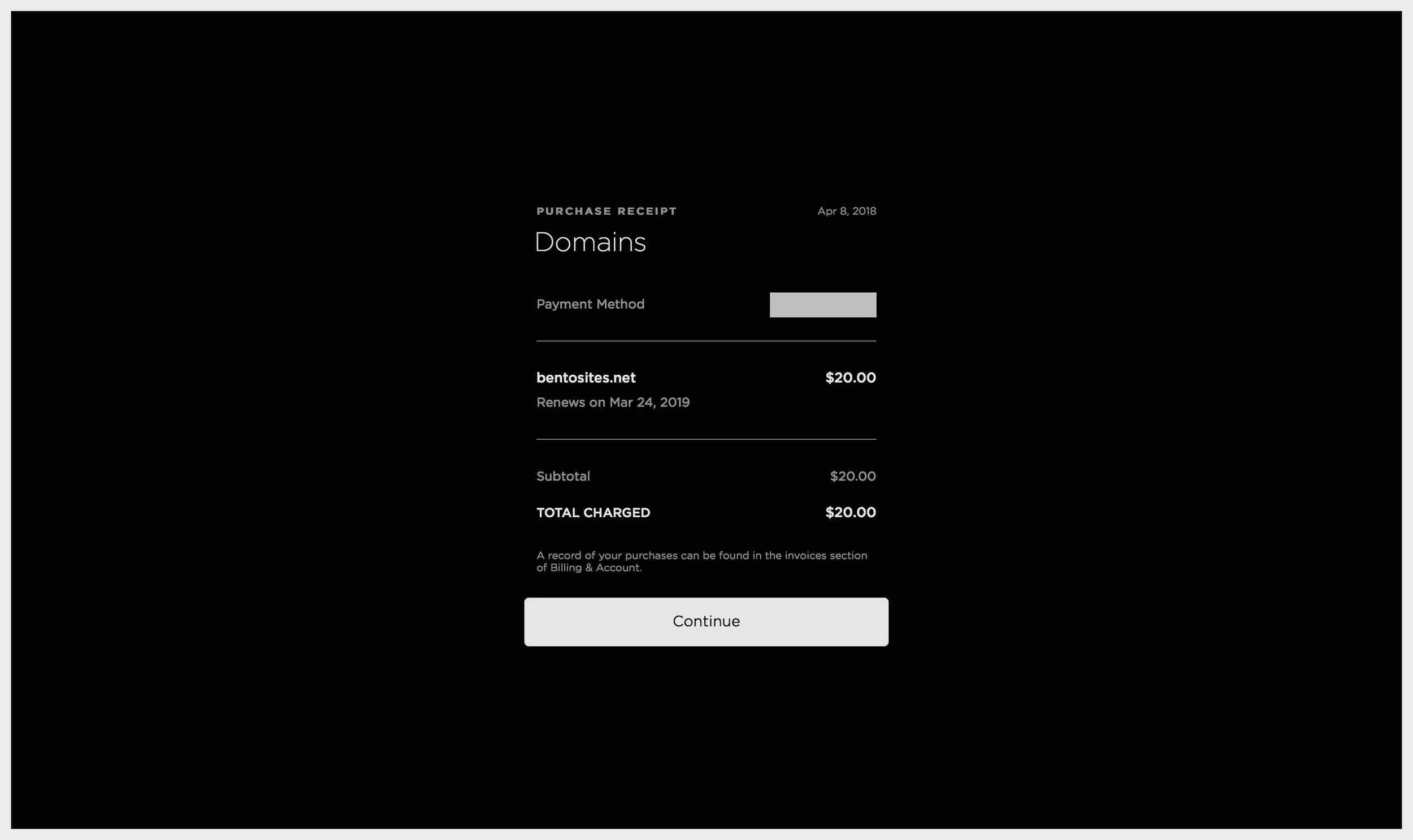 review-your-domain-purchase-receipt