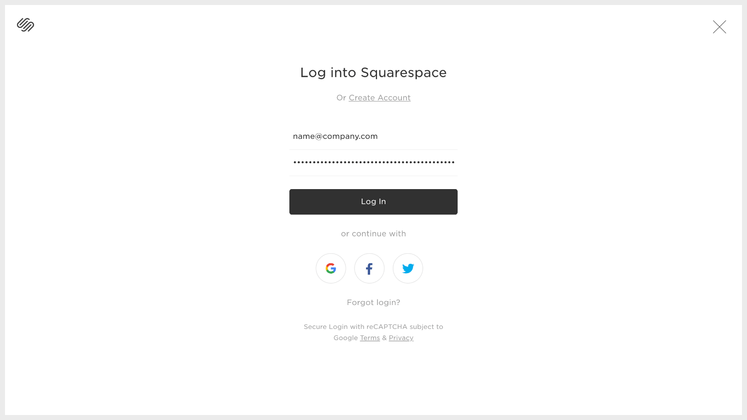 log-into-squarespace-email-password