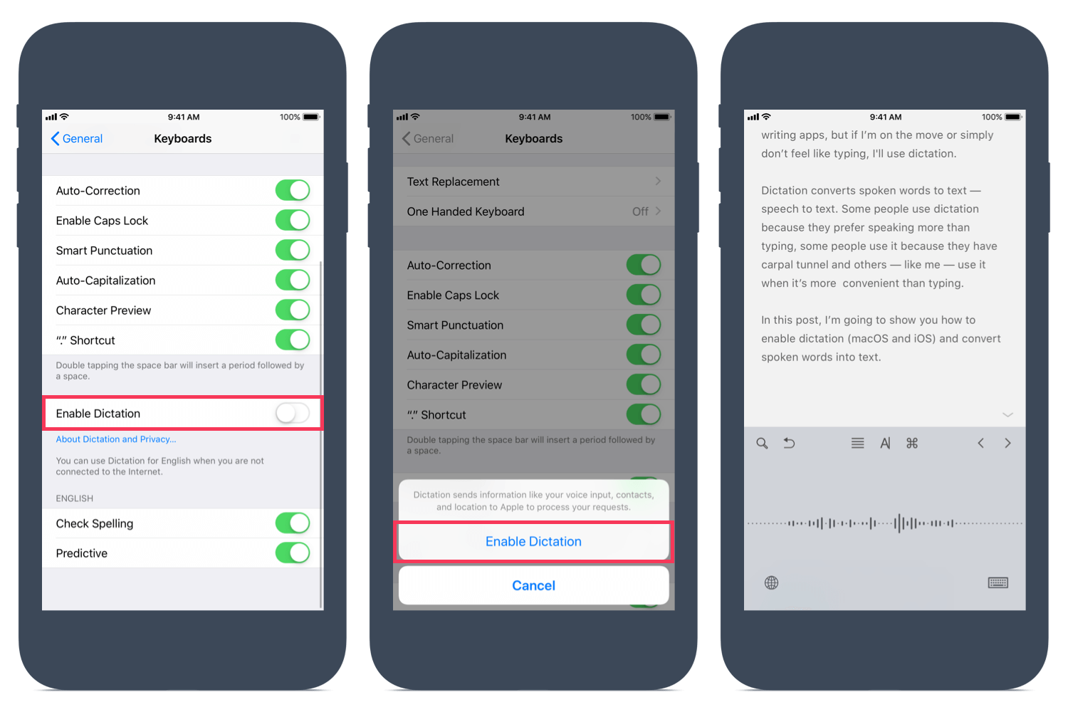 iOS Dictation 2