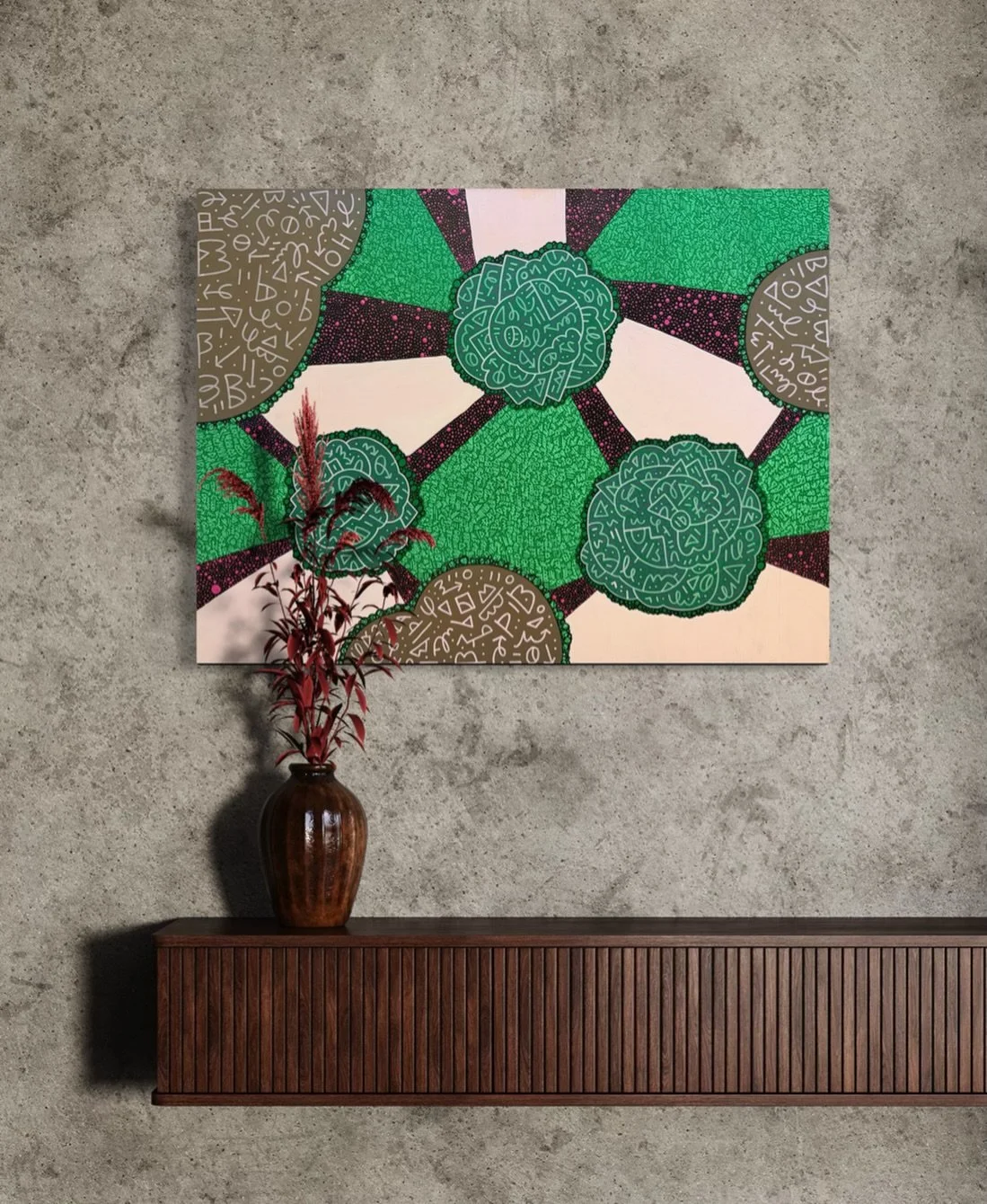 Got your tickets for @artscouncilofprinceton Art People Party yet? If you managed to snag a coveted Tombola ticket then you&rsquo;ll have a chance to take this painting of mine home 🌟 Come check it out next week on view in the Taplin Gallery and swi