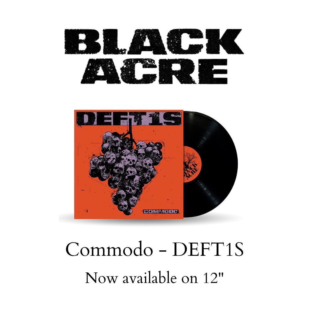 BLACK ACRE IS 15 TODAY!!

In celebration, we&rsquo;ve pressed a limited run of Commodo&rsquo;s Deft 1s EP from earlier this year on 12&rdquo; (Available on Bandcamp and our online store)

We&rsquo;ve also done some t-shirts!

Second slide text reads 