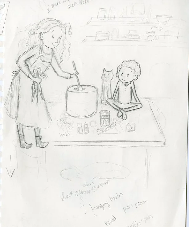 Loose, sketchy ideas come first