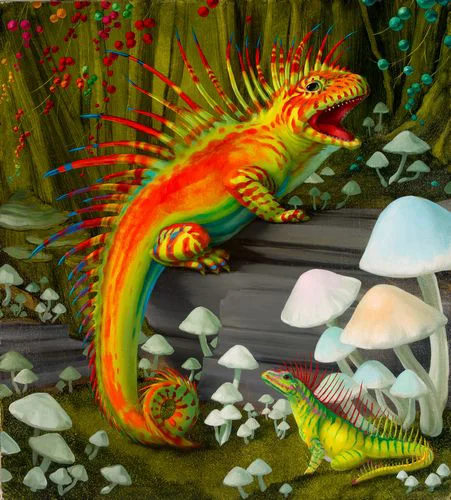 A Lizard Seeking Psychotropic Plant - Hamptons Collection