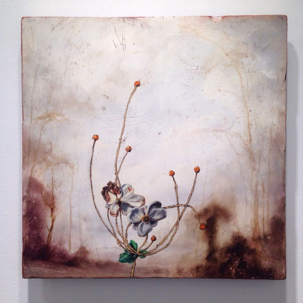 Nathaniel Galka , I think you are flirting with me... 2017, Oil on marble plaster board, 24×24
