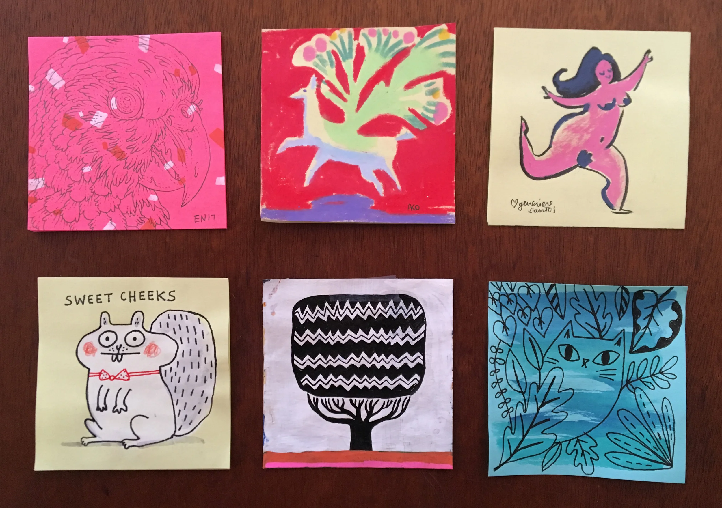 Top: Eric Nyquist , Ako Castuera , Genevieve Santos Bottom: Gemma Correll , Gina Triplett , Allison Cole