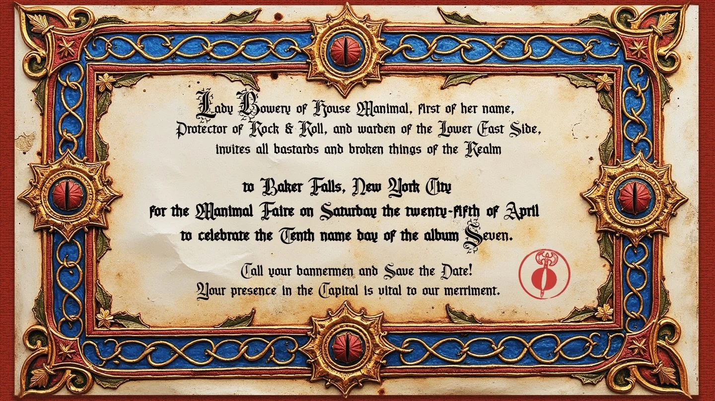 wait, dark wings FUN words?? calling all nerds, gamers, fantasy freaks, and rocknrollers- we convene at @bakerfalls on APRIL 25 for ⚔️MANIMAL FAIRE⚔️ D&amp;D games during the day, live music &amp; entertainment in the evening! performances by @manima
