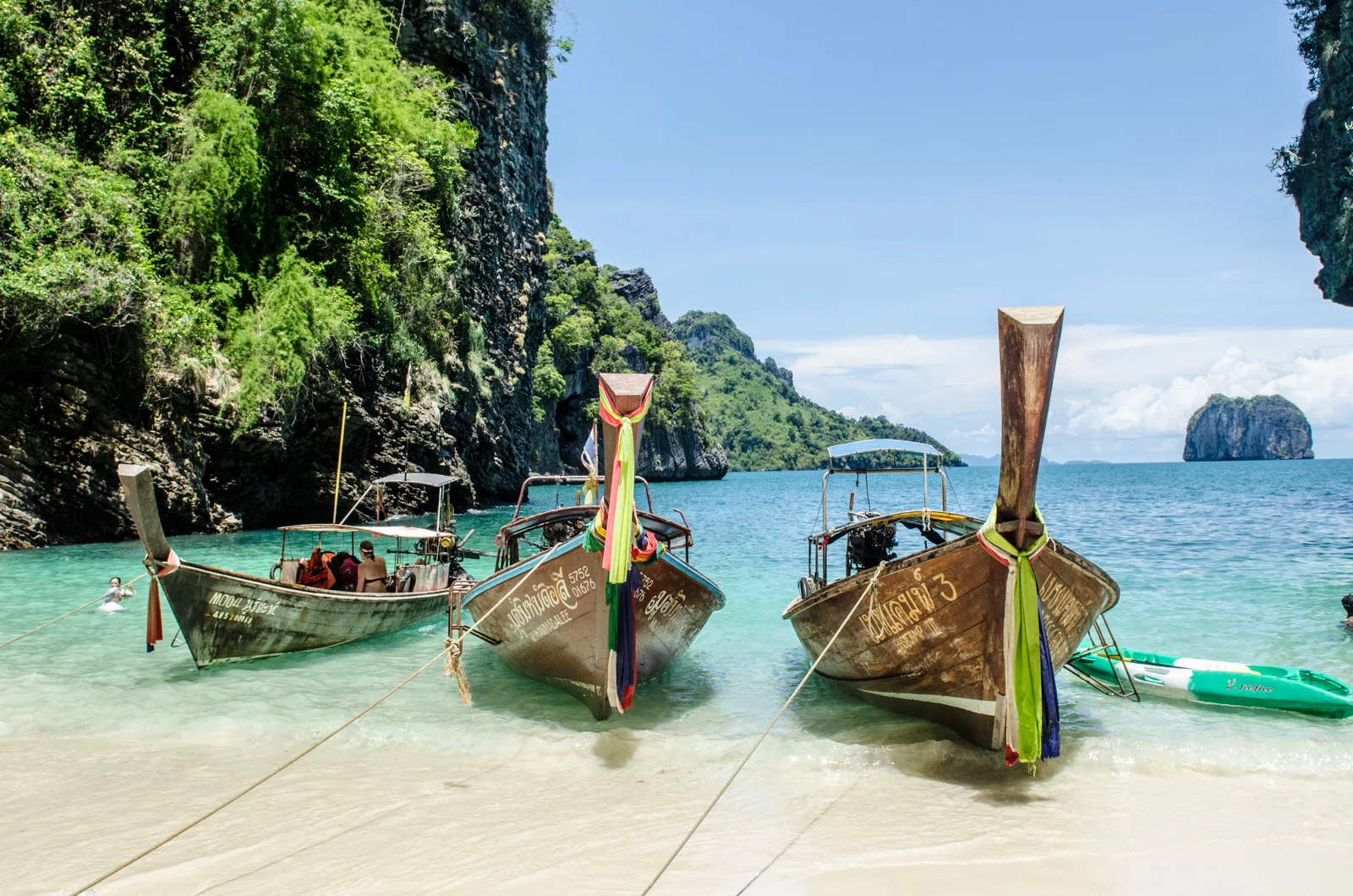 Longboats in southern Thailand.