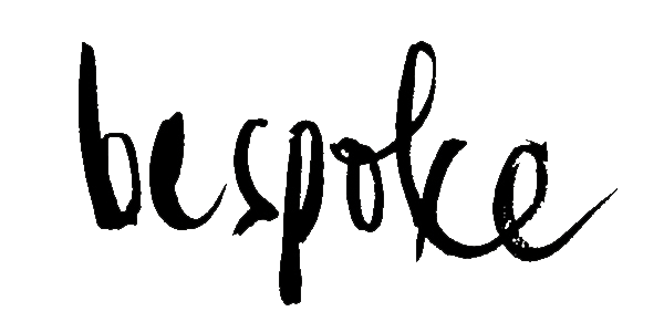 The word 'bespoke' written in black cursive on a white background.