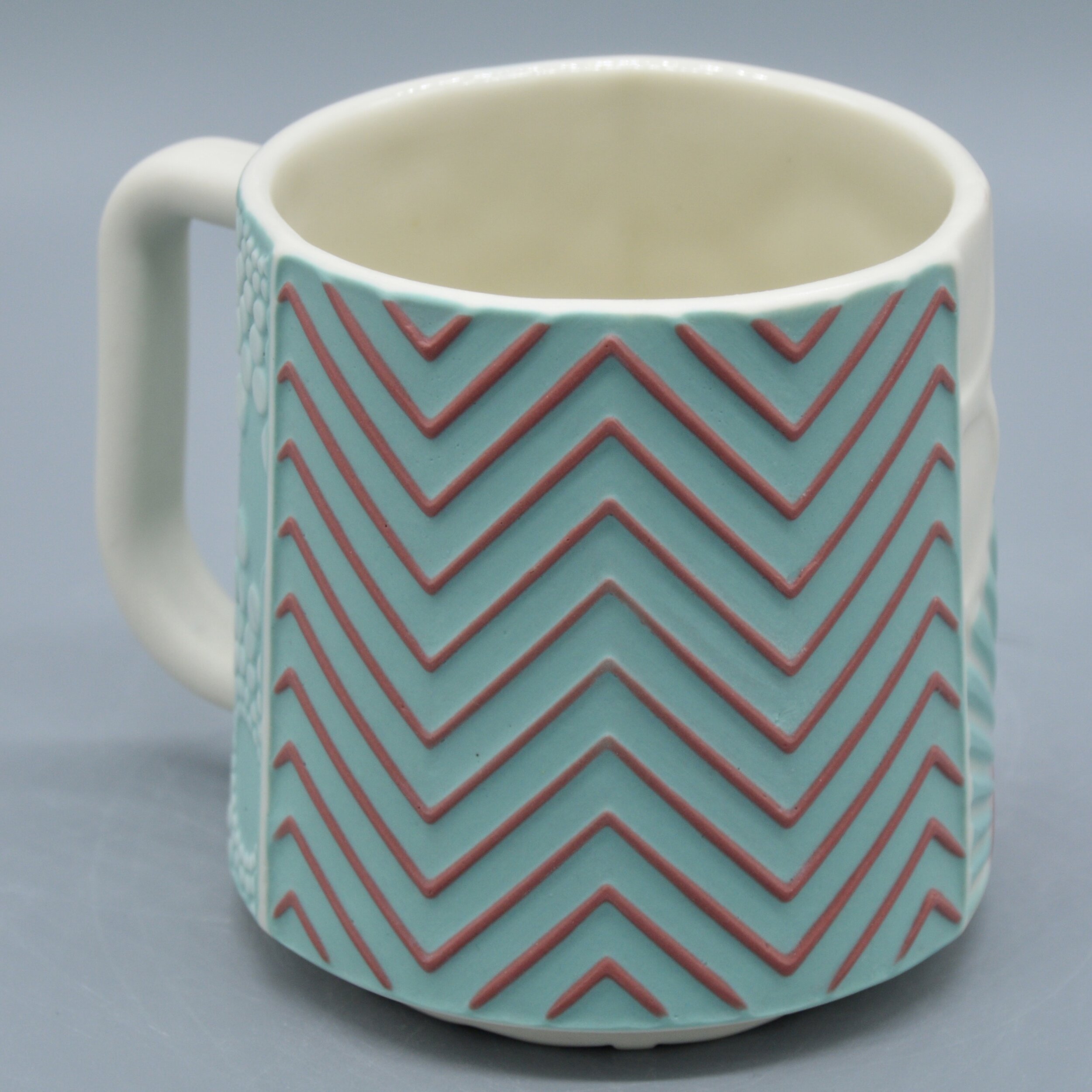Chevron in Red + Turquoise