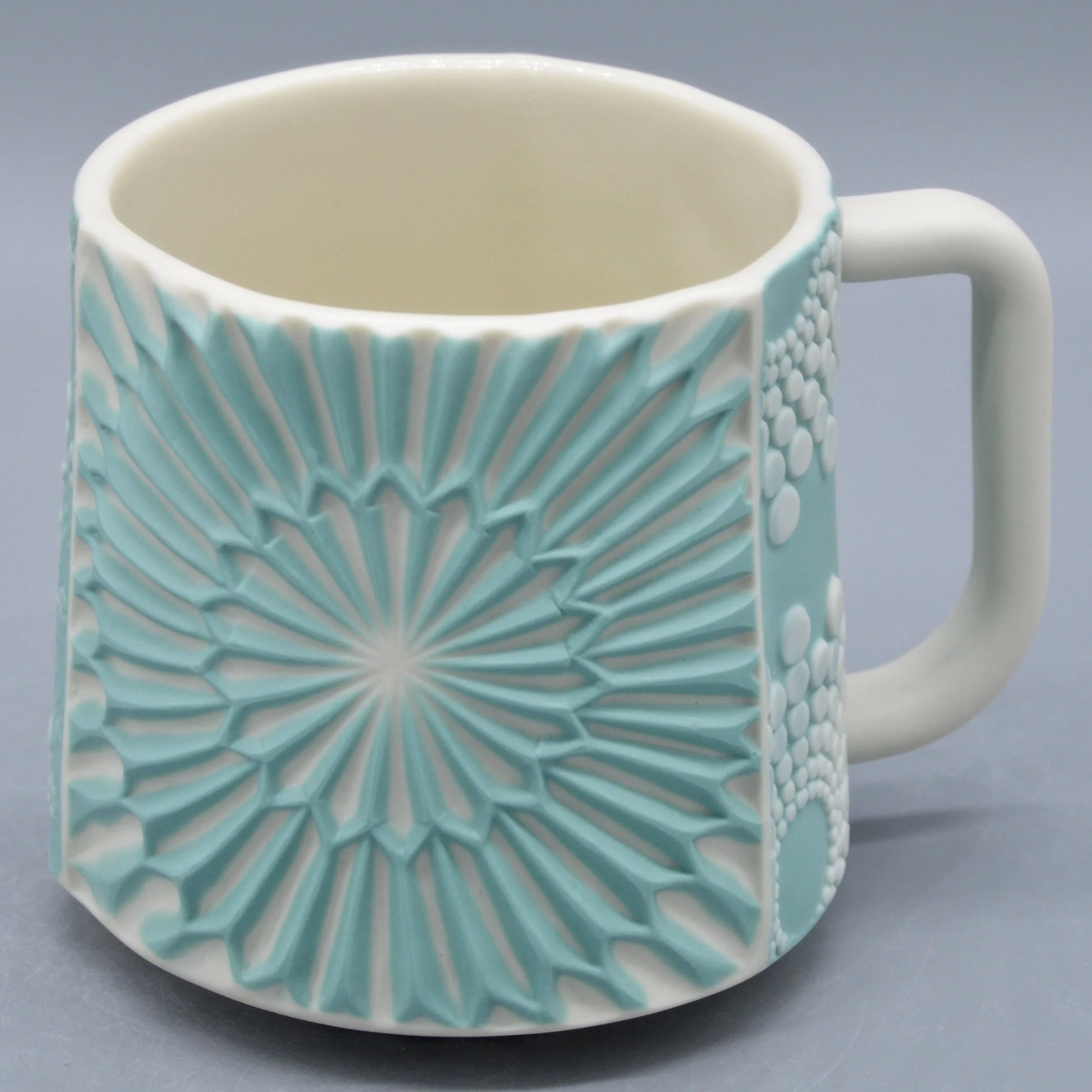 Starburst in White and Turquoise