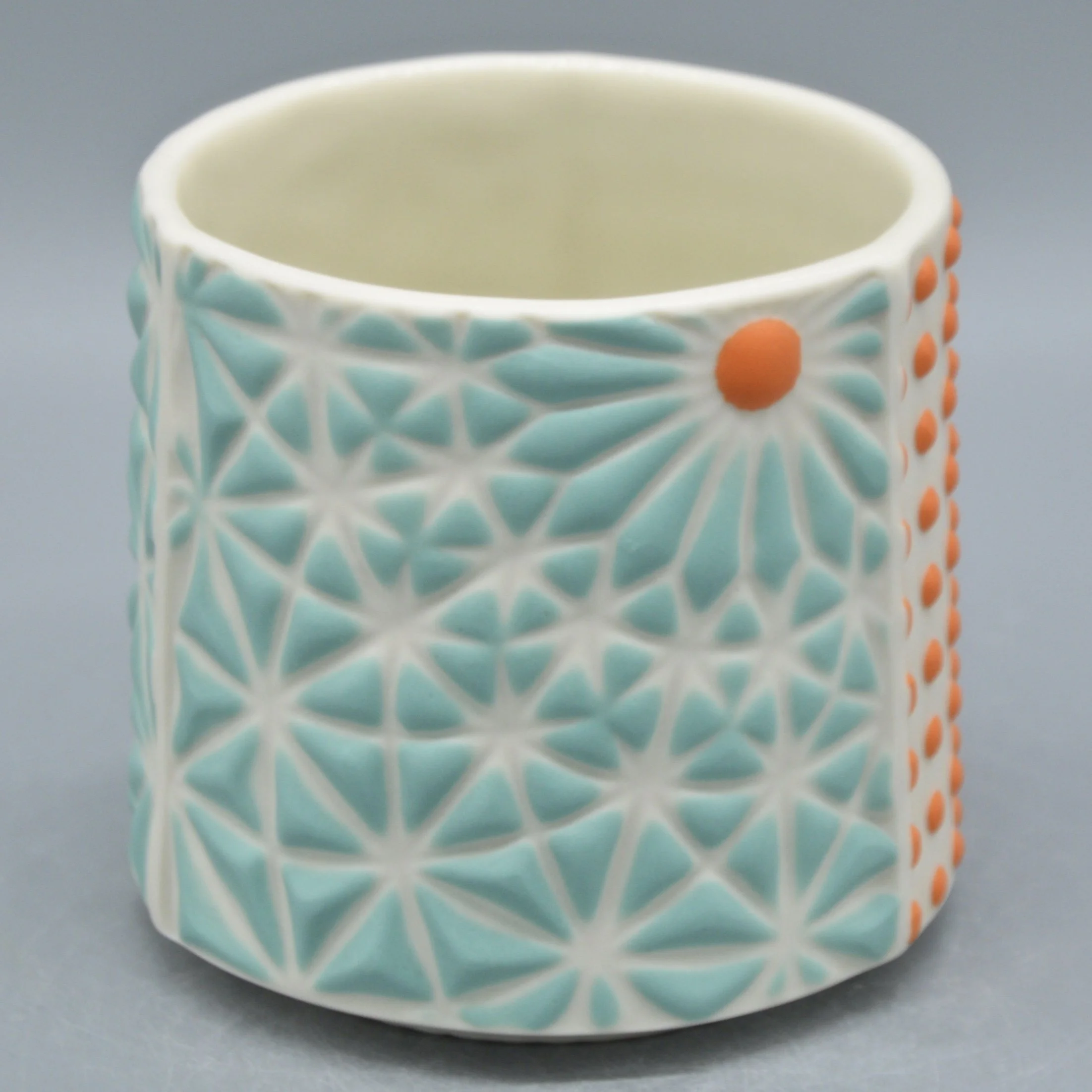 Flowerburst in Turquoise and Orange