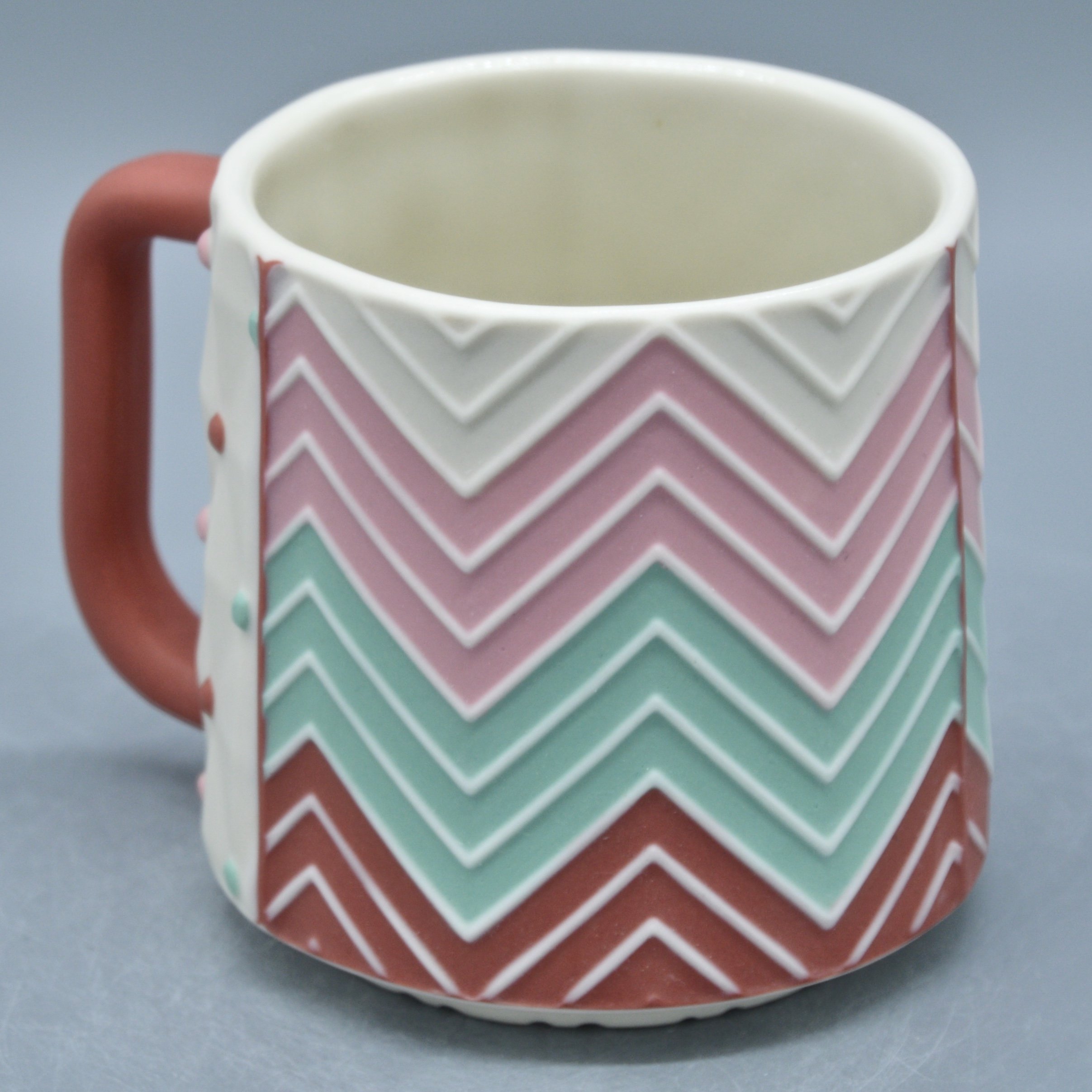 Chevron in Pink, Turquoise, Red