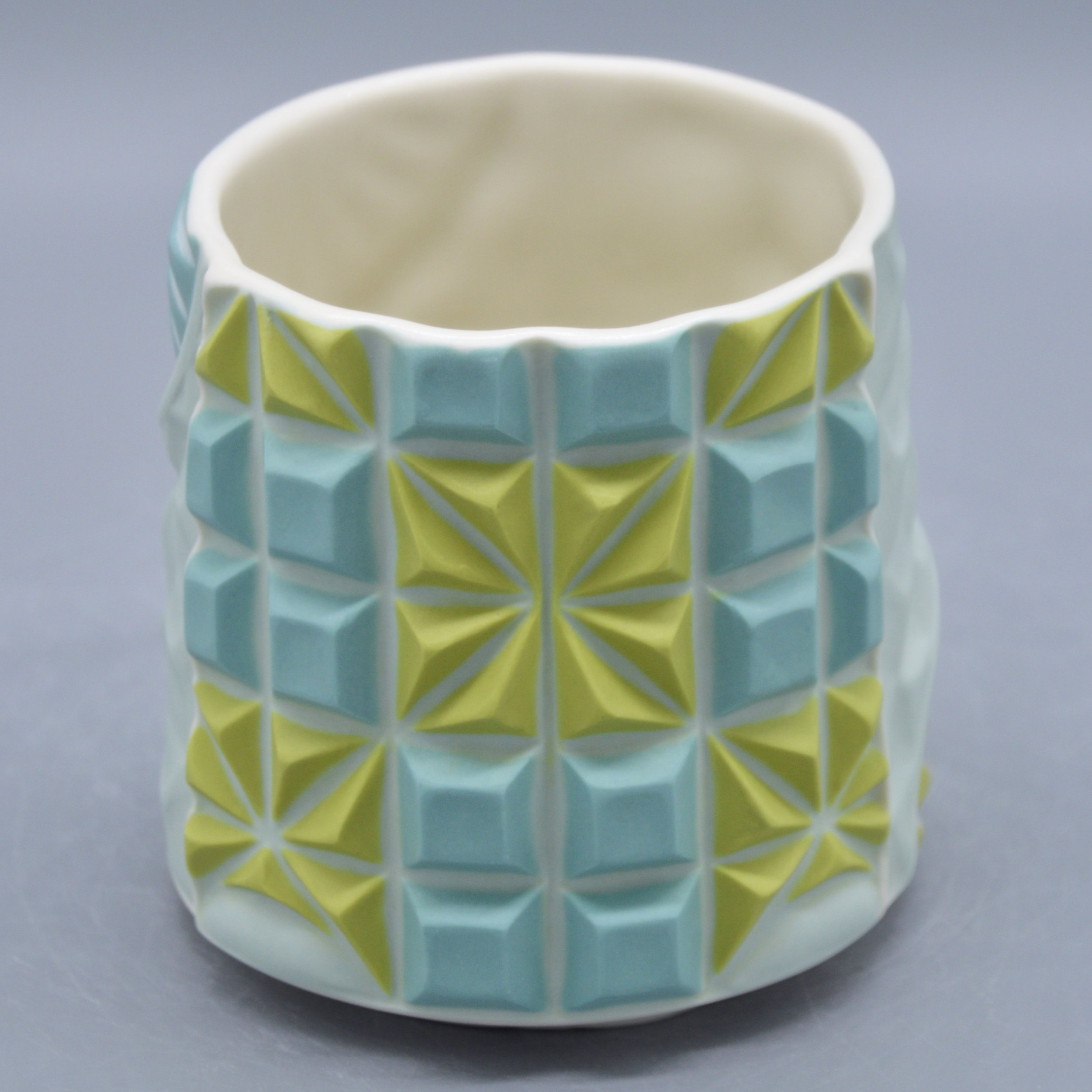 Blocks in Chartreuse, Turquoise, Light Turquoise
