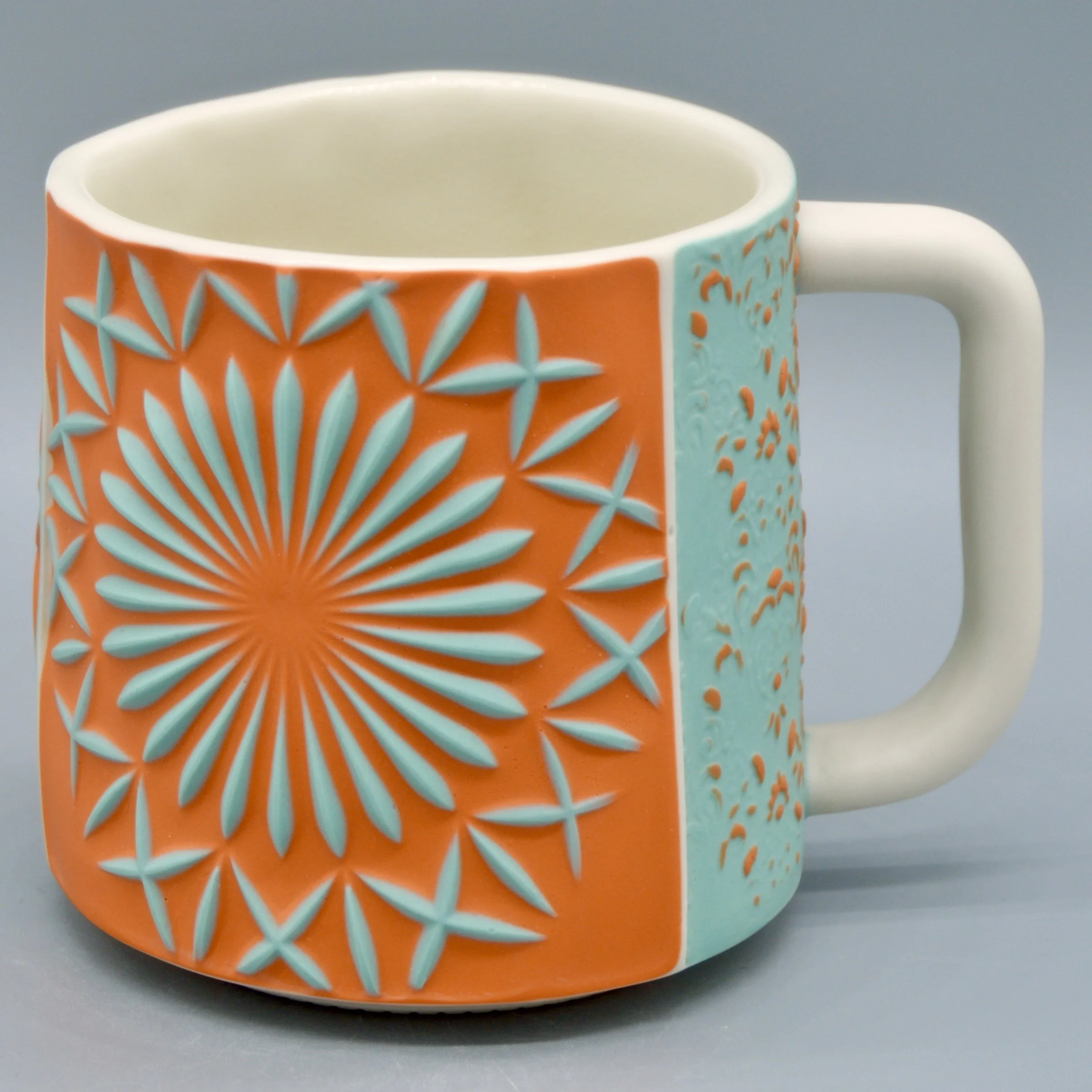 Firework in Orange + Turquoise