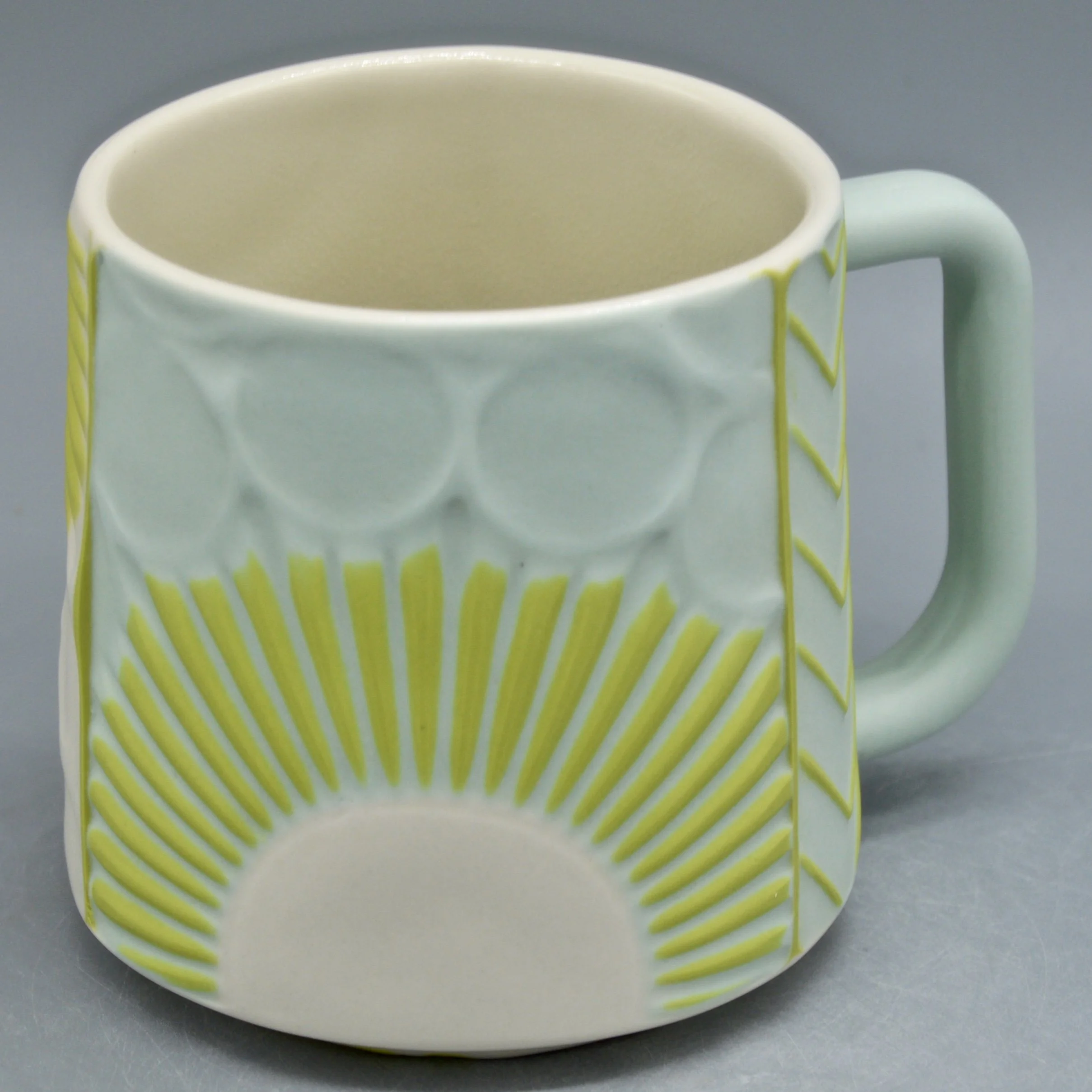 Sunburst in Light Turquoise + Chartreuse