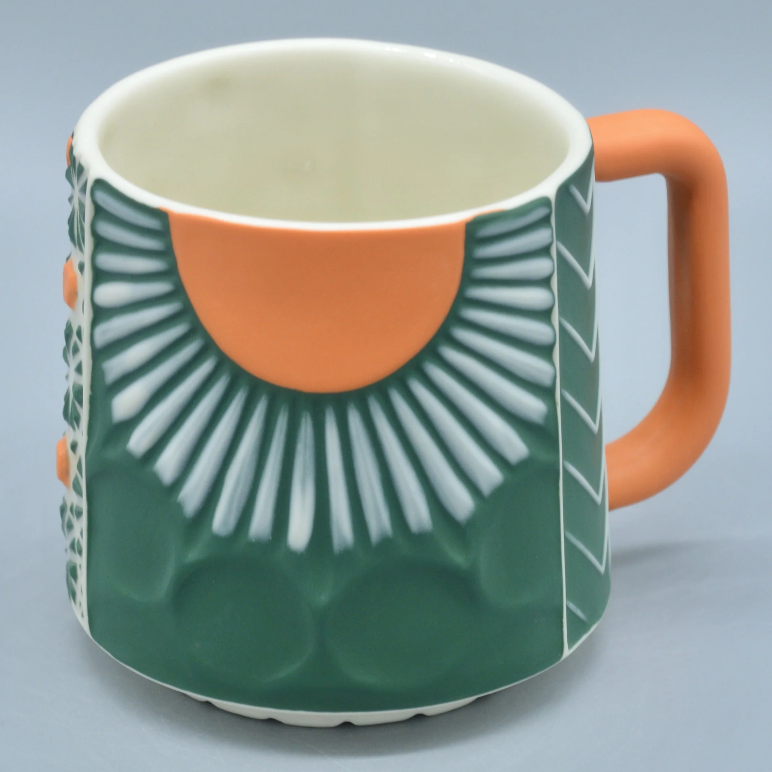 Jade + Orange Sunburst