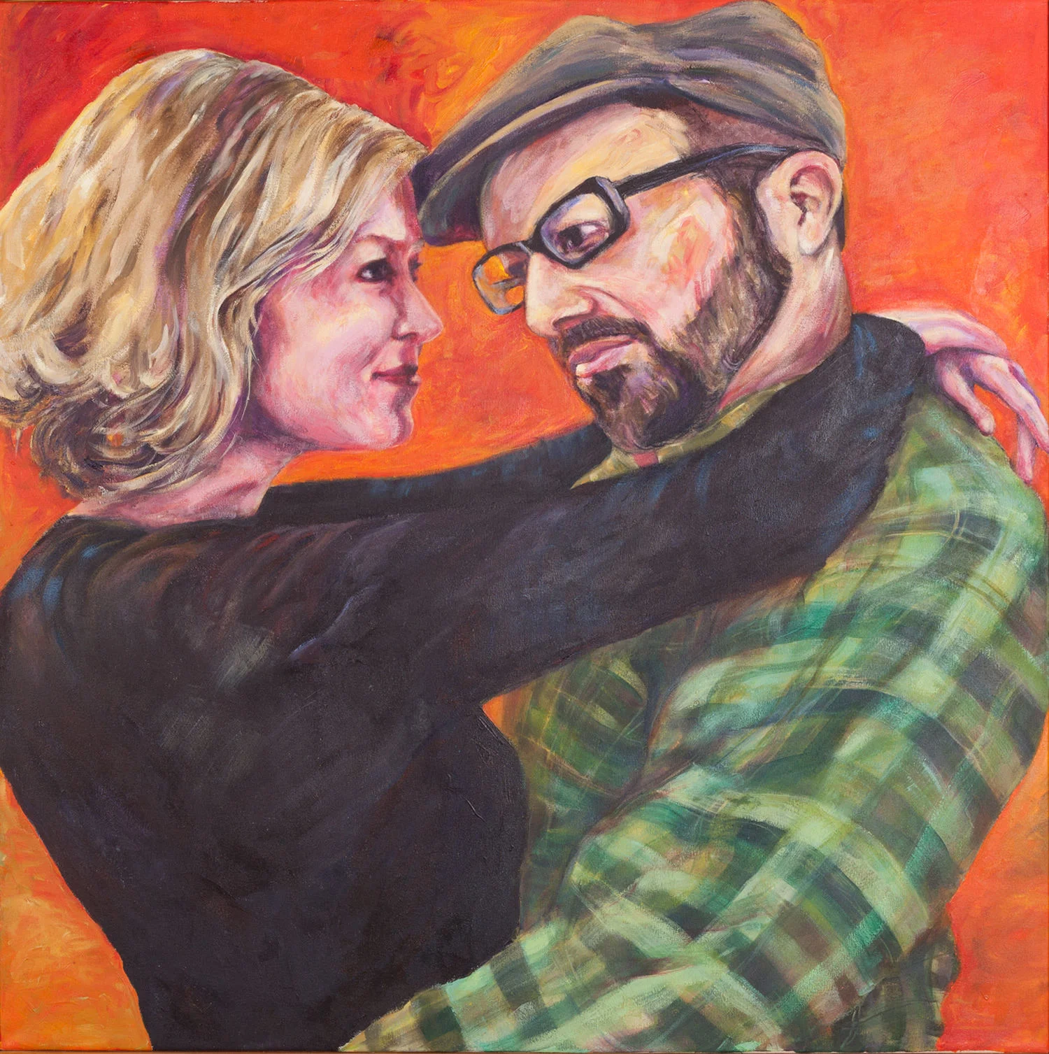 Sean and Jojo 2011 48" x 48" acrylic on canvas