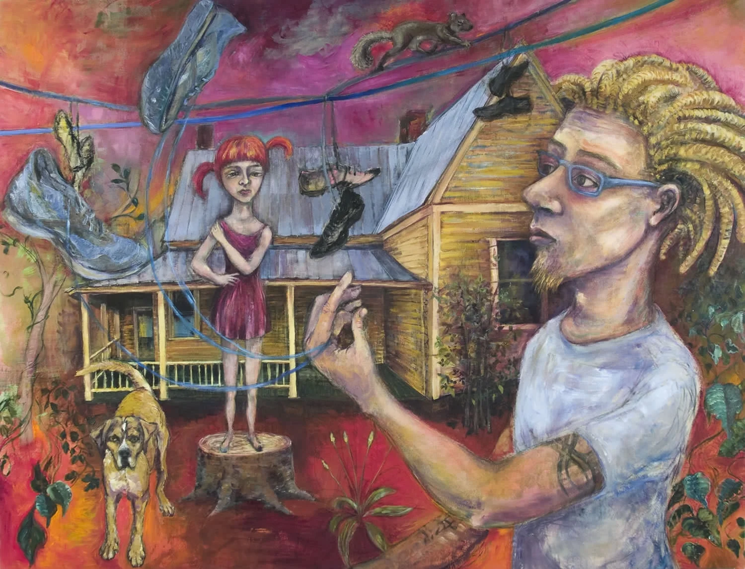 Andrew's Shoes 2008 69" x 92" acrylic on canvas
