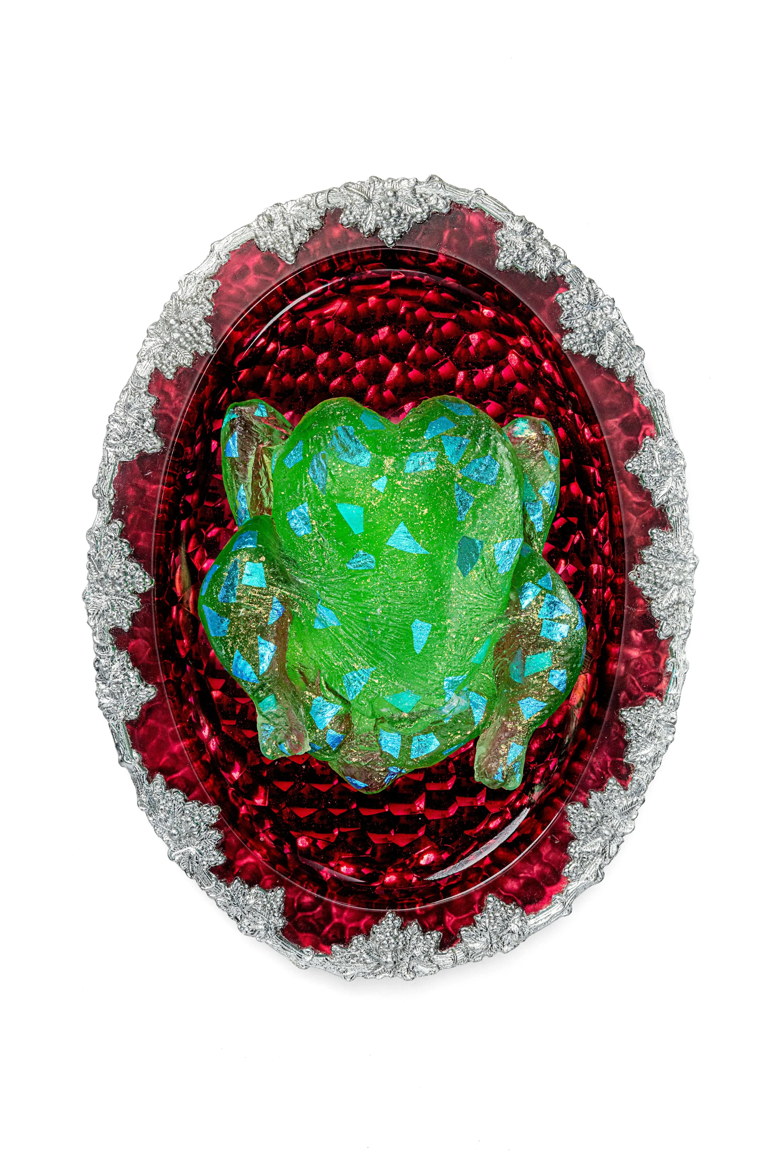  Fused and Cast Glass, Silver and Aluminum Gilding  17.25x13x3.75”  2024-2025 