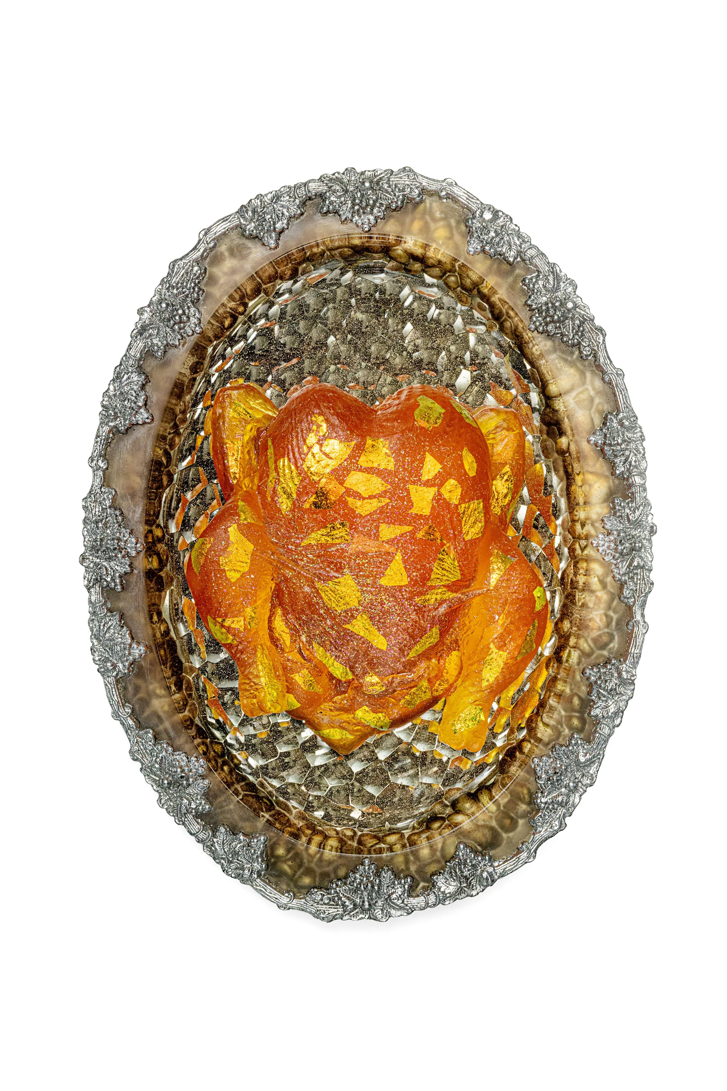  Fused and Cast Glass, Silver and Aluminum Gilding  17.25x13x3.75”  2024-2025 