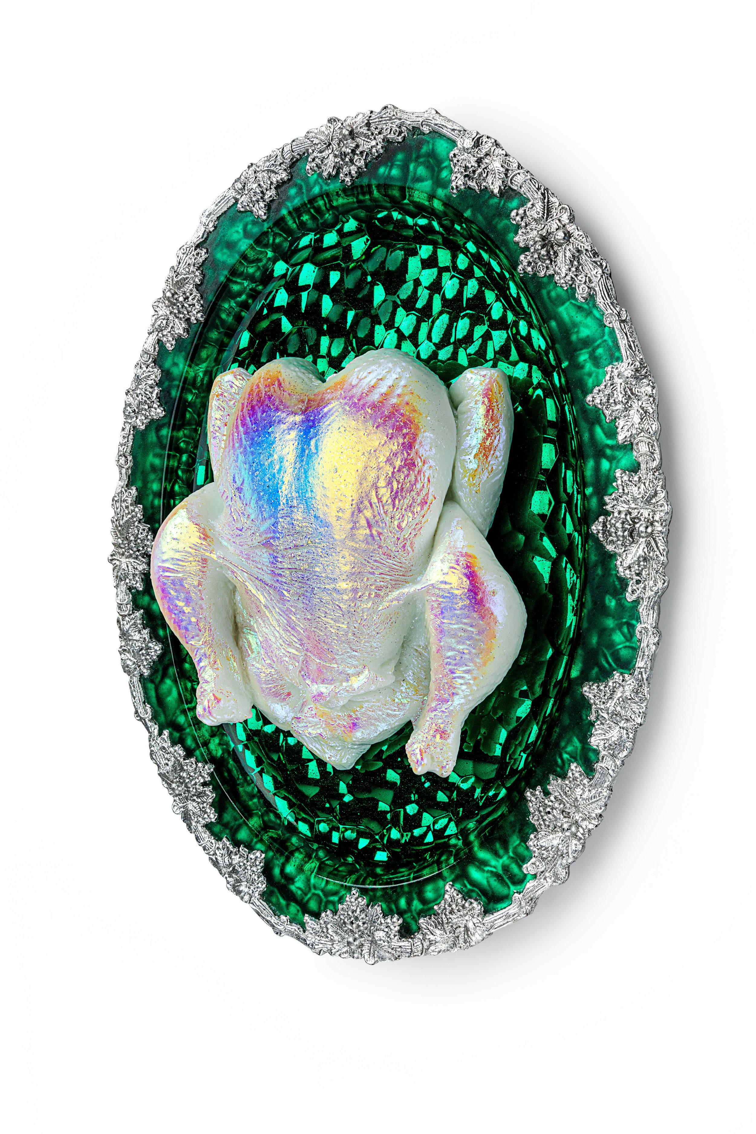  Fused and Cast Glass, Silver and Aluminum Gilding  17.25x13x3.75”  2024-2025 