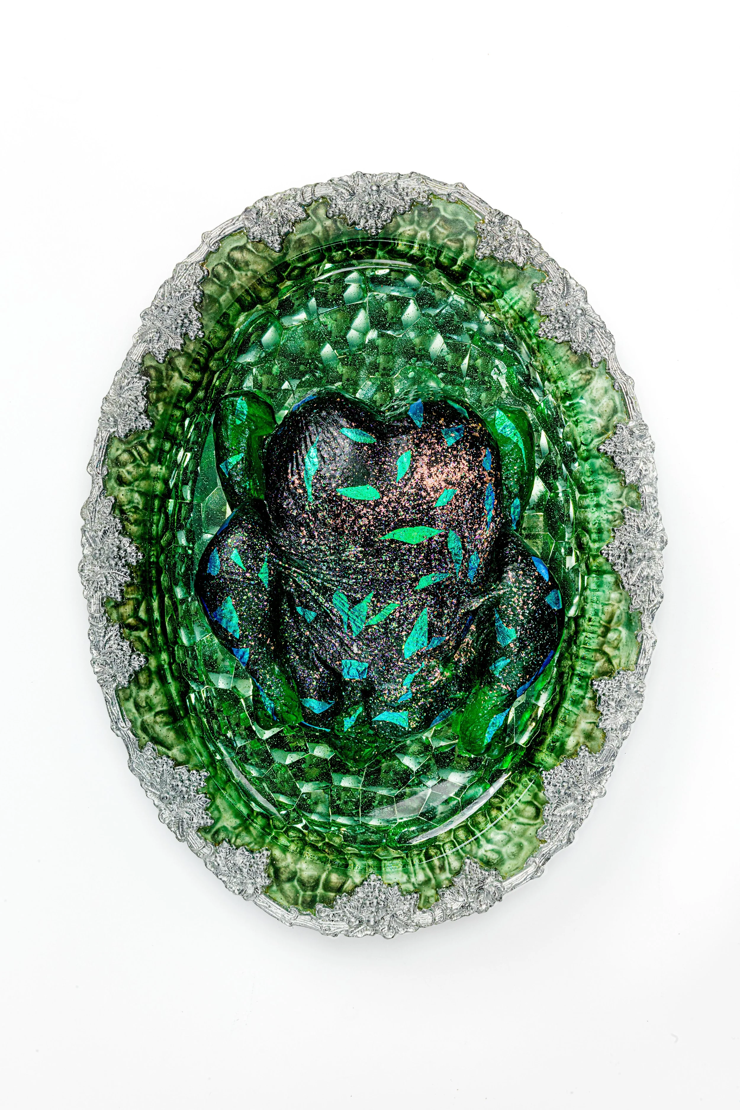  Fused and Cast Glass, Silver and Aluminum Gilding  17.25x13x3.75”  2024-2025 