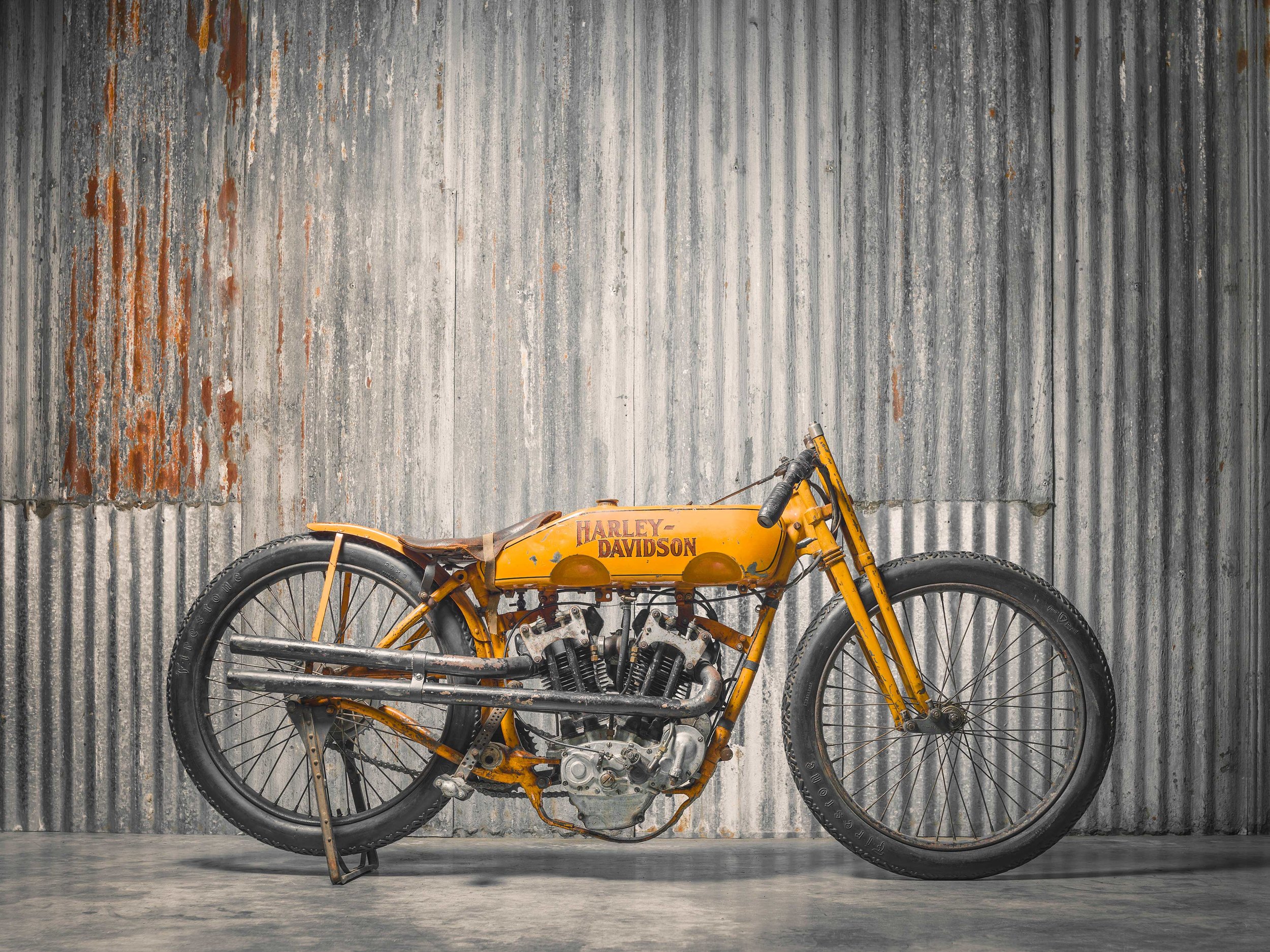 1929 Harley-Davidson Board Track Racer. The only surviving motorcycle of its type, I think if Michelangelo were a bike builder, this is what he would have sculpted. Board track racing was, without a doubt, the deadliest form of racing in the history of motorsports. Hundreds were killed - both racers and spectators - during the heyday of the boards. Yet, in spite of the danger - or perhaps because of it - board racing during the early 20th century was one of the most popular spectator sports in America. Top racers could earn $20,000 a year, nearly half-a-million in today’s currency. Crazy money for a crazy sport. “Thrills and Funerals,” as one historical newspaper dubbed it. 