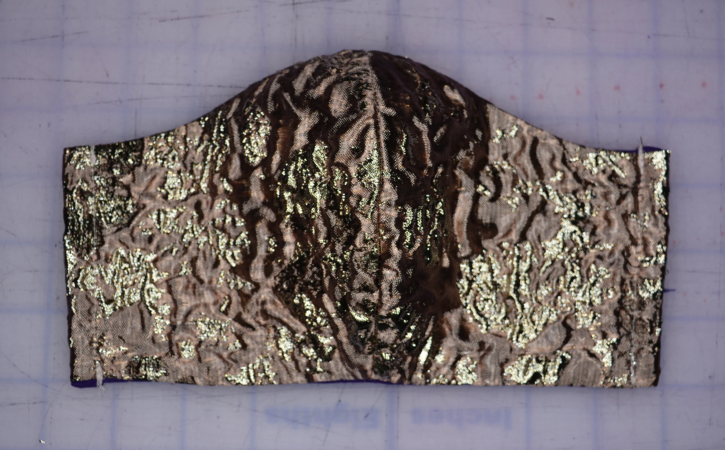 High Fashion Mink Brocade Mask