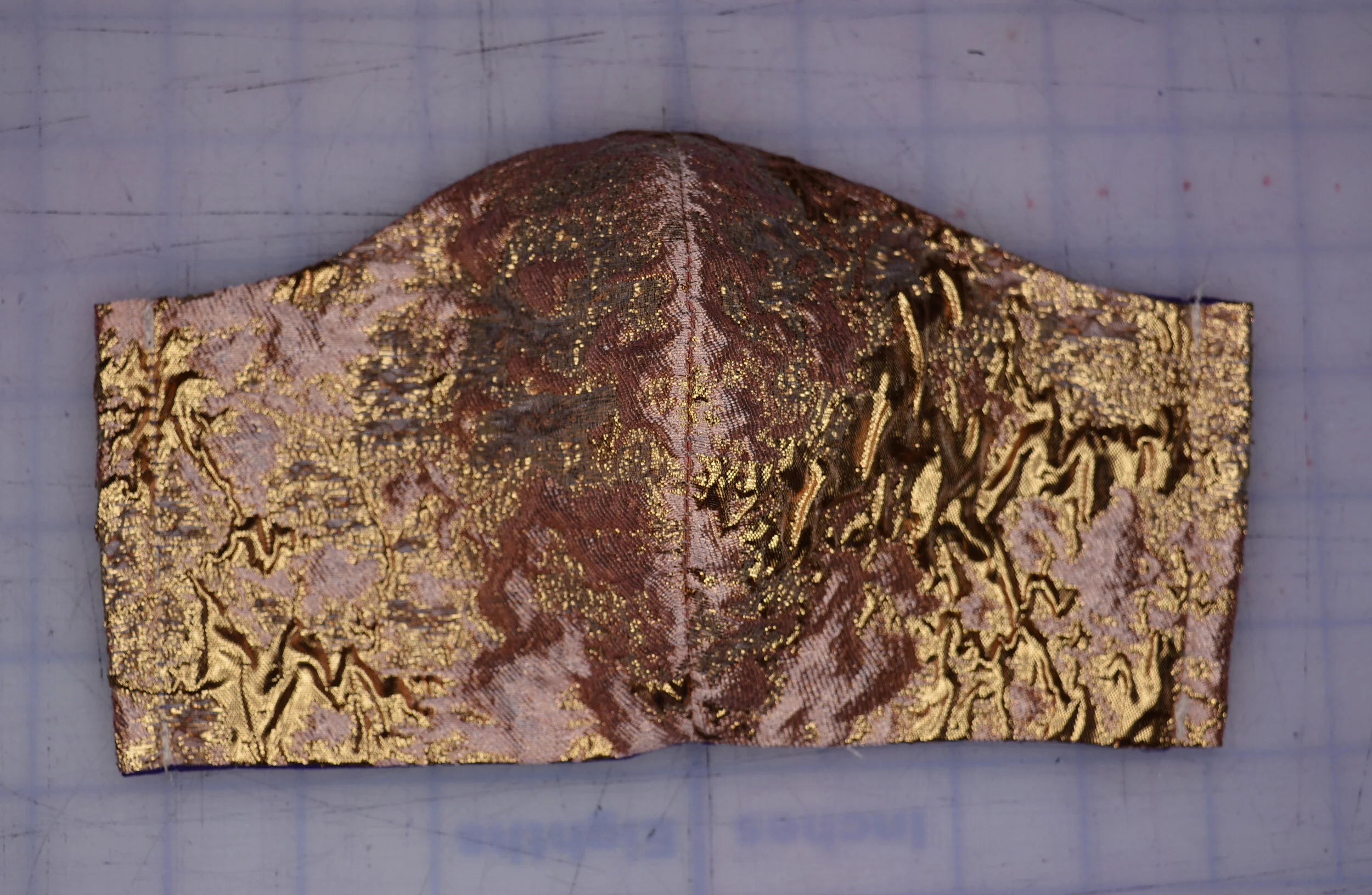 High Fashion Pink Brocade Mask