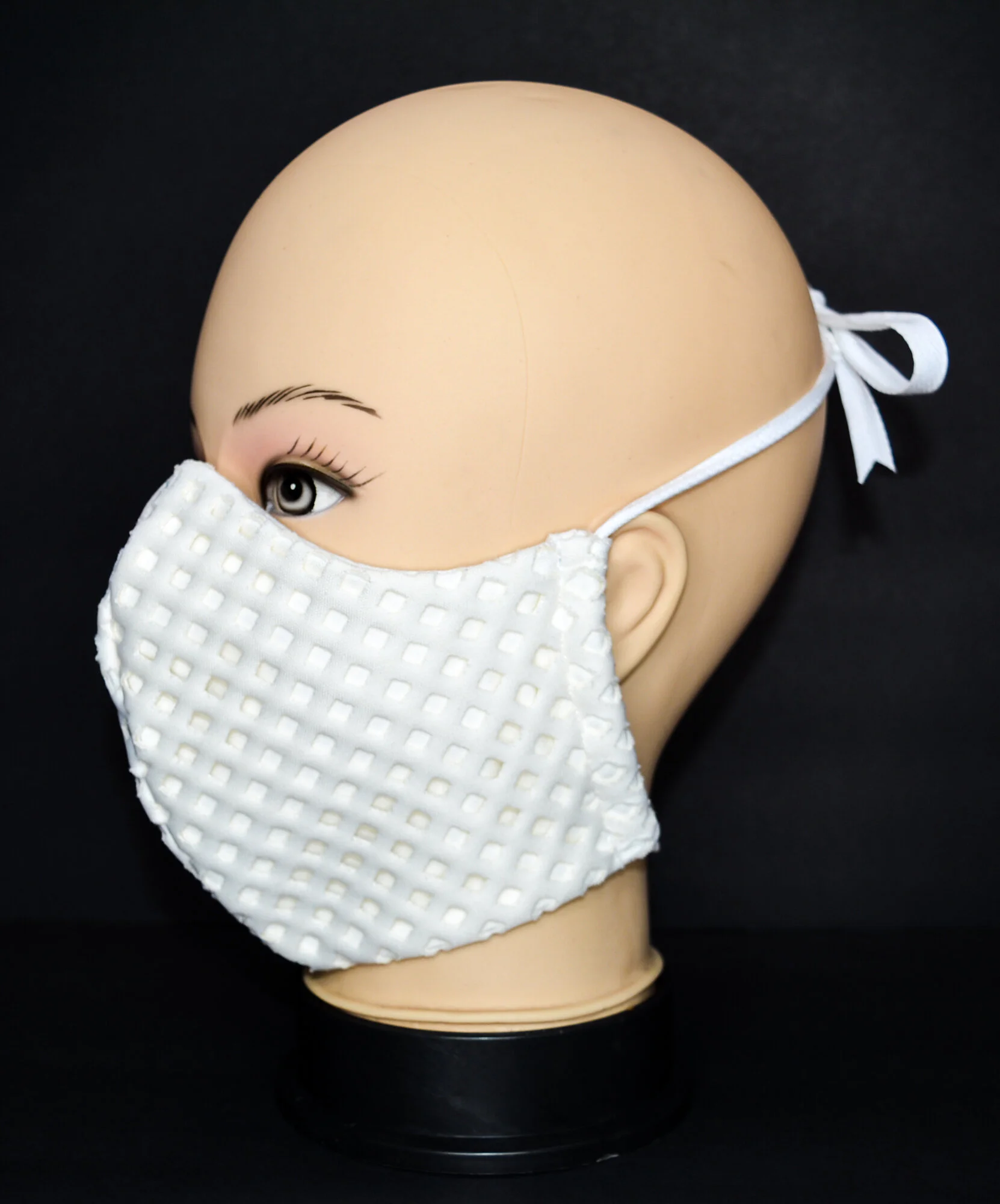 White Lattice Fashion Mask