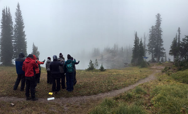 Using our compasses – Carmine and Little Carmine are somewhere in that fog!